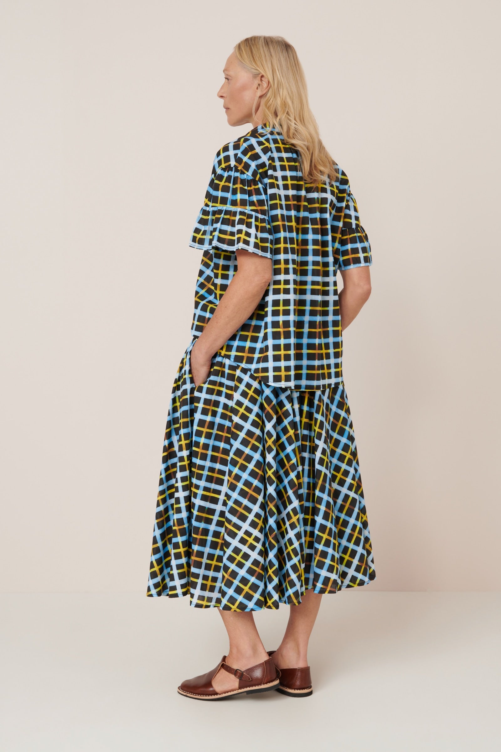 Kowtow - Motion Skirt - Neon Tartan