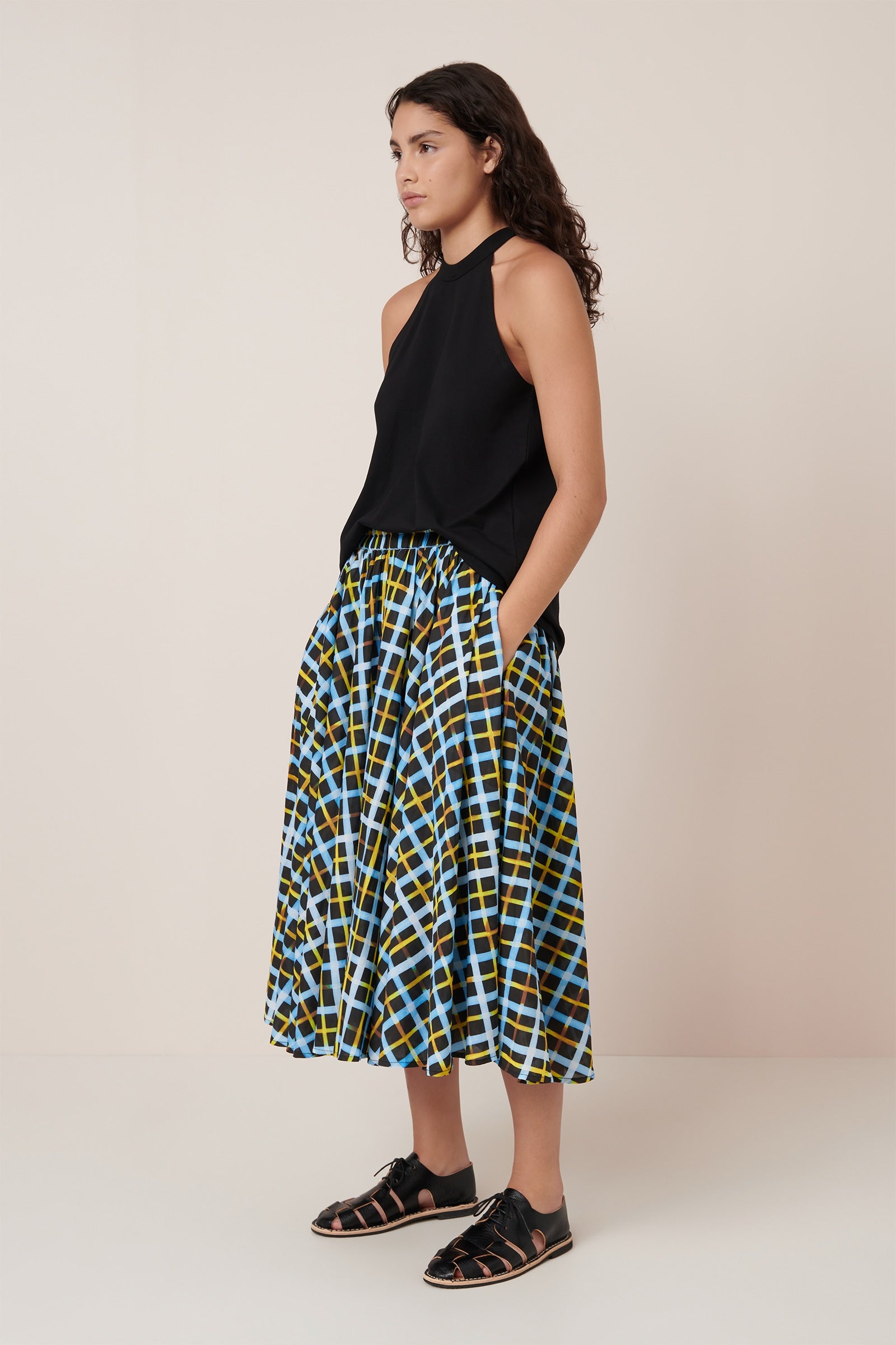 Kowtow - Motion Skirt - Neon Tartan