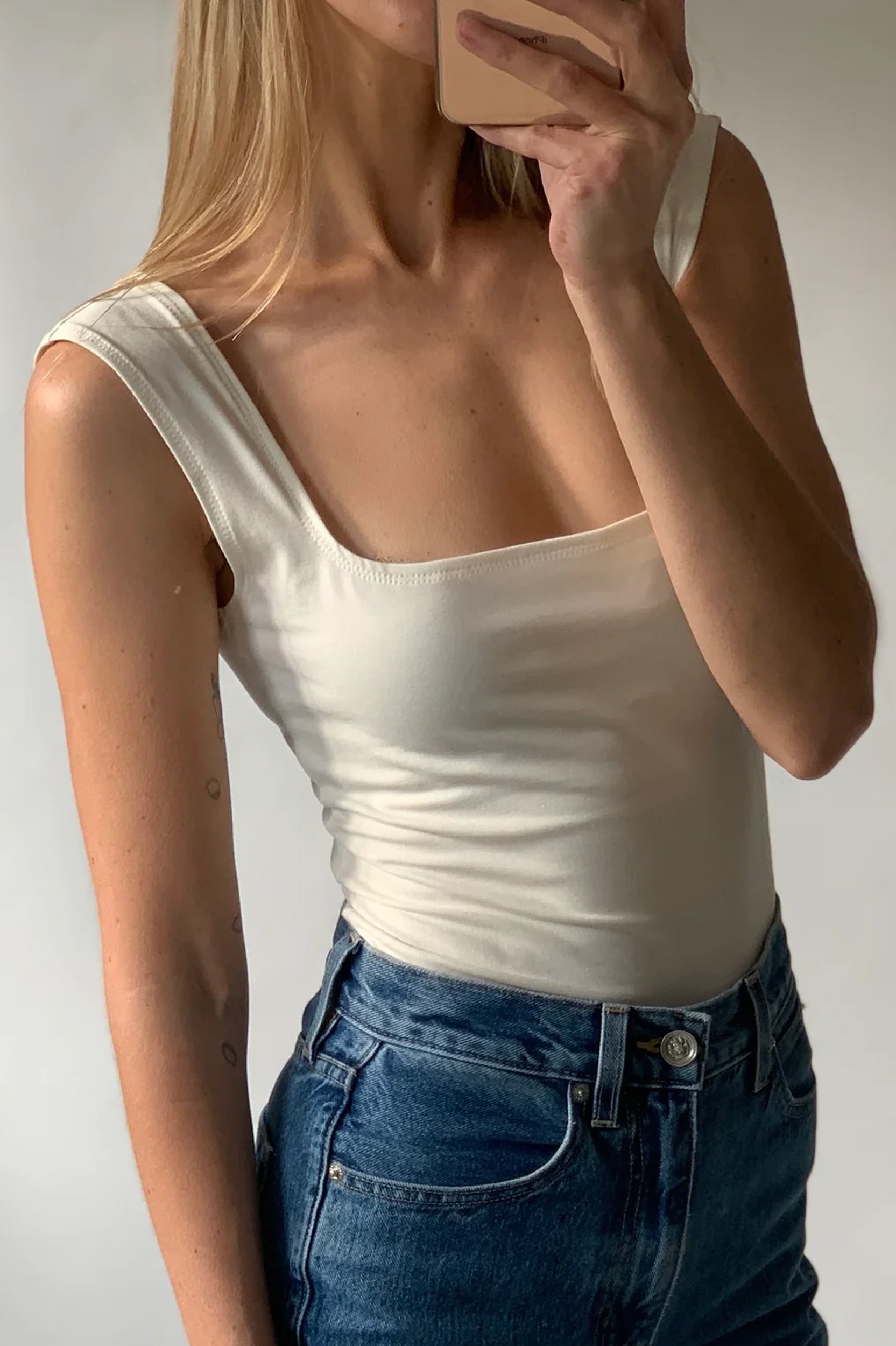 Dominique Healy - Naia Tank - Ivory