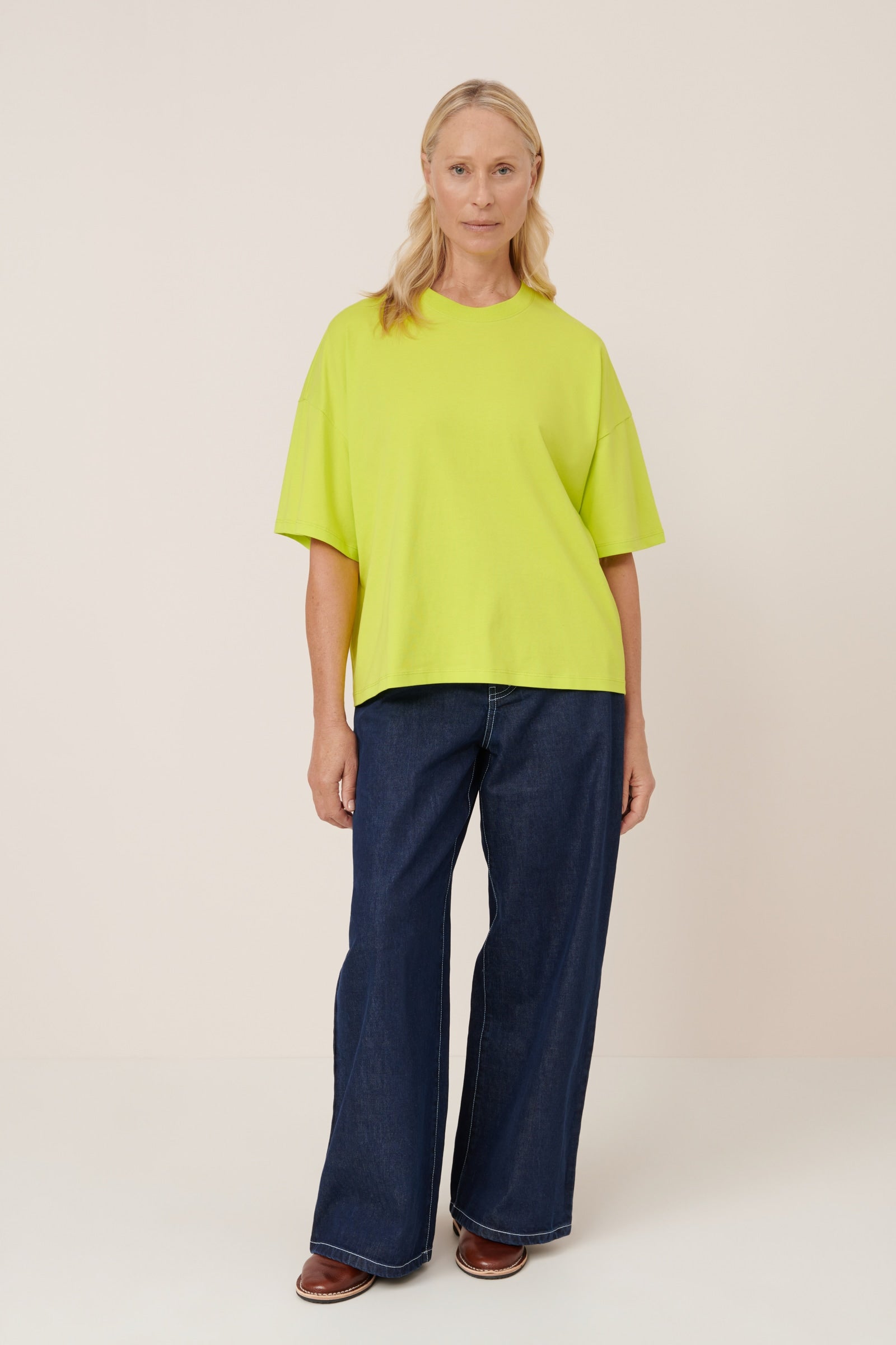 Kowtow - Oversized Boxy Tee - Fluro Yellow