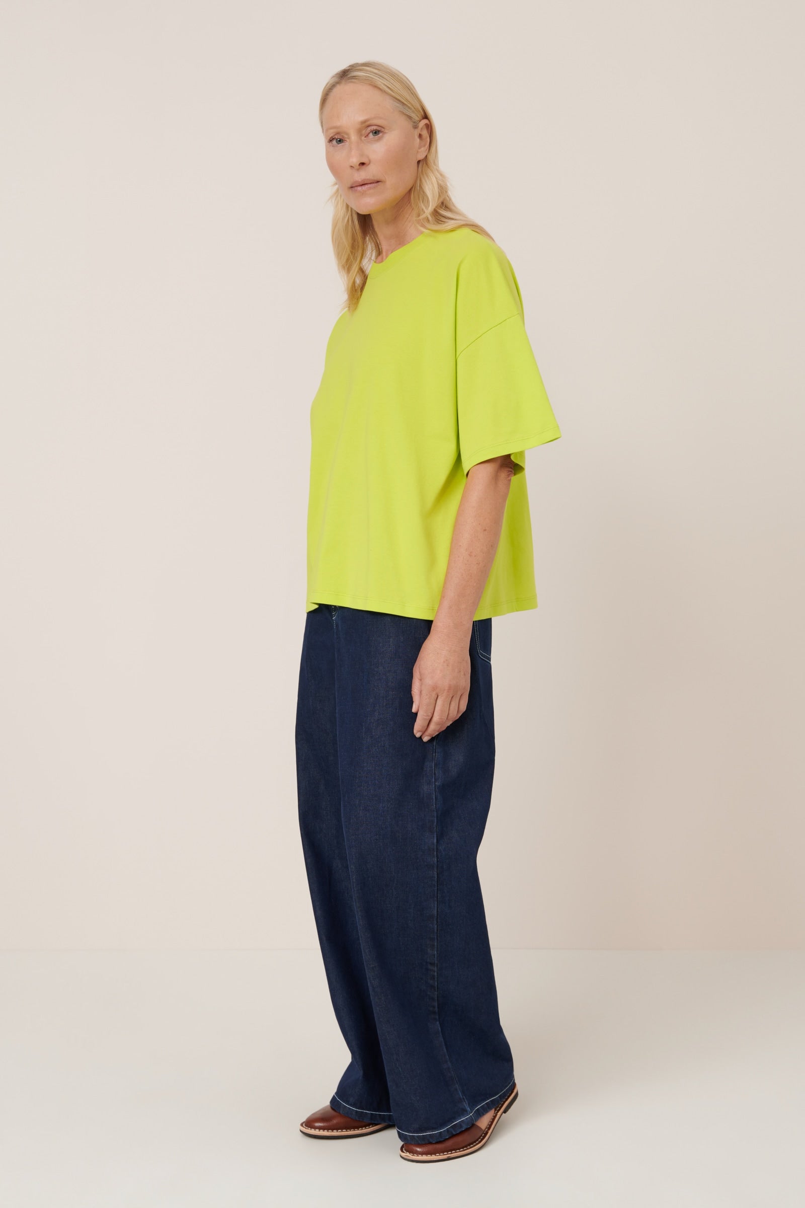 Kowtow - Oversized Boxy Tee - Fluro Yellow