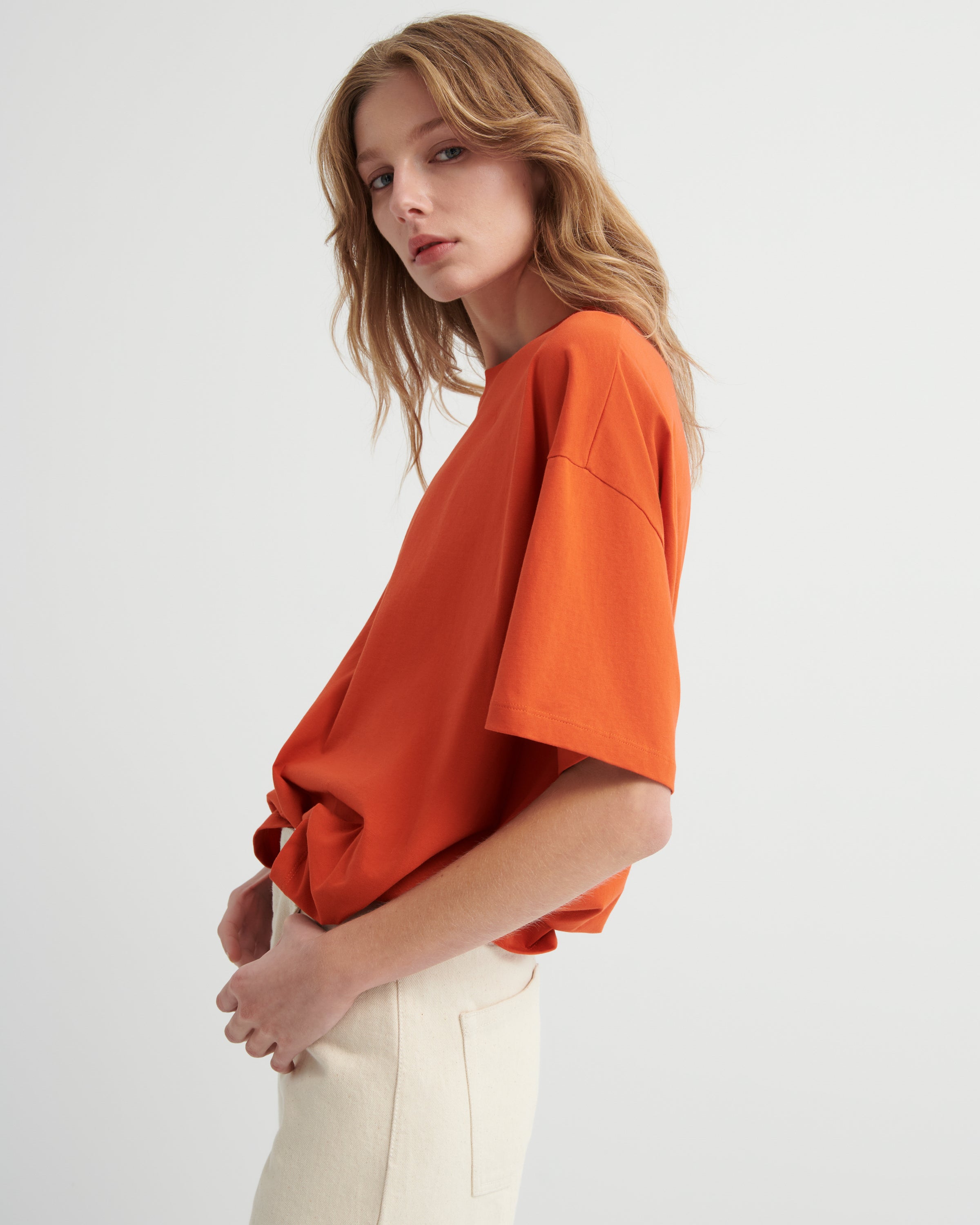 Kowtow - Oversized Boxy Tee - Nasturtium