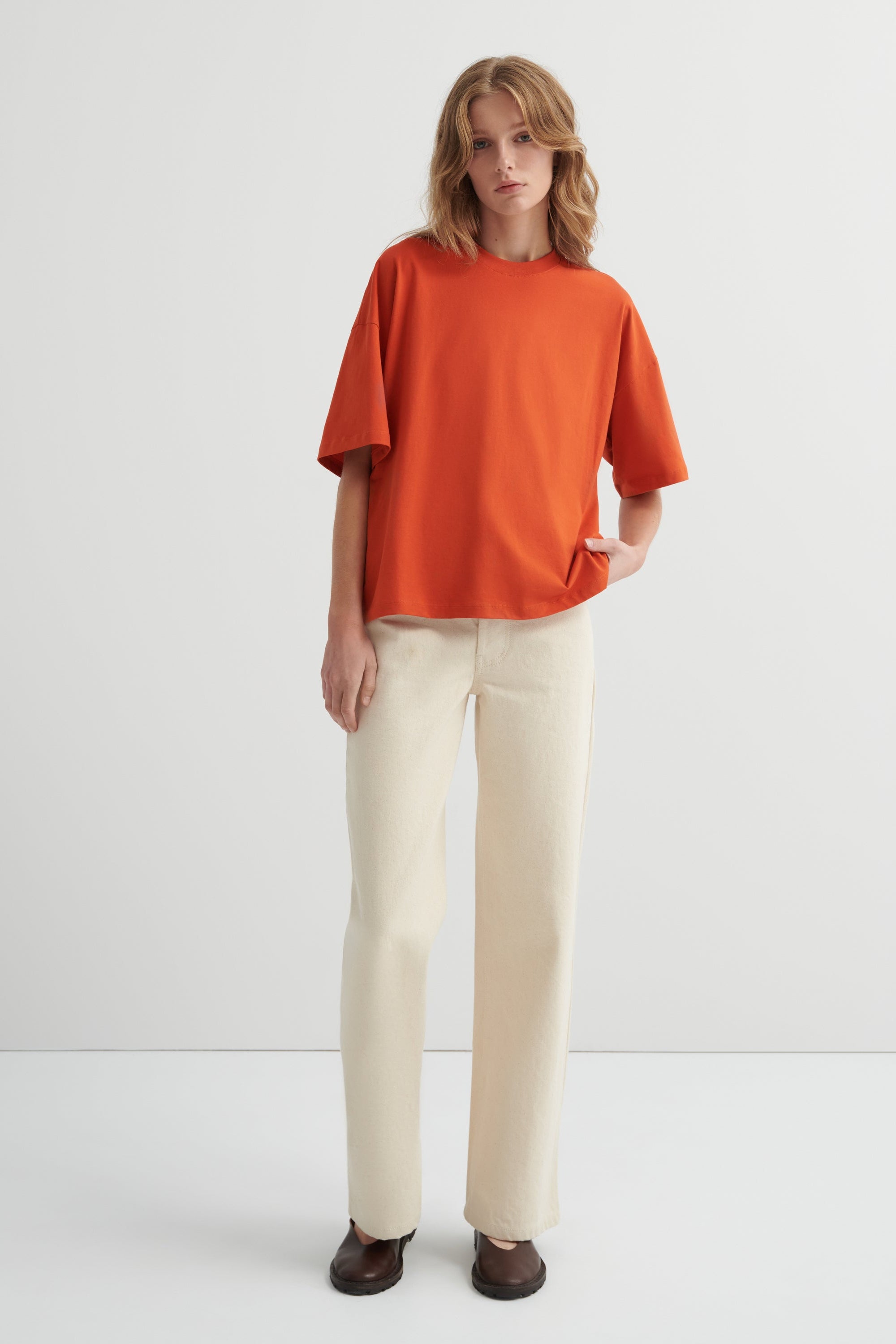 Kowtow - Oversized Boxy Tee - Nasturtium