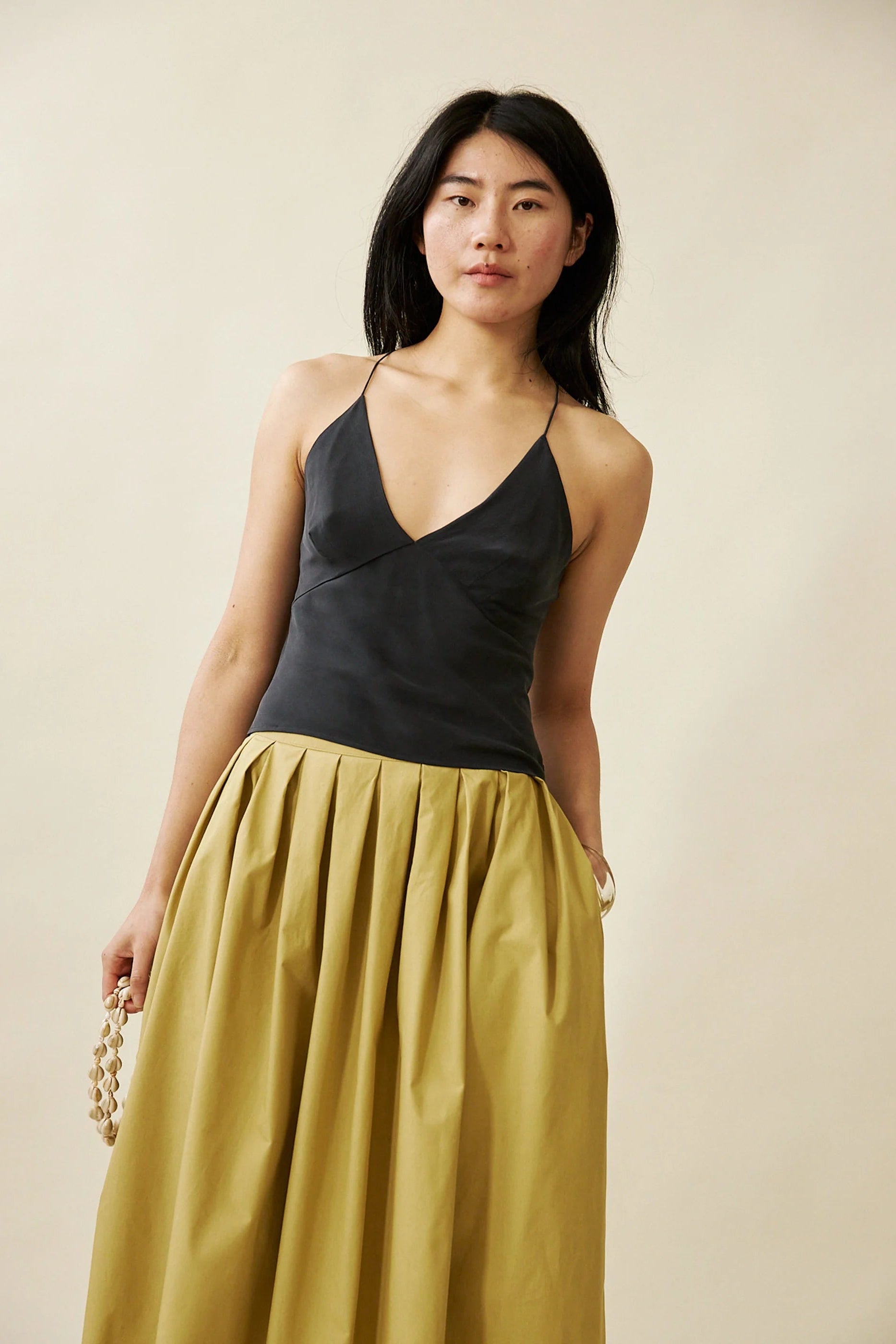 Penny Sage - Roberta Singlet - Charcoal