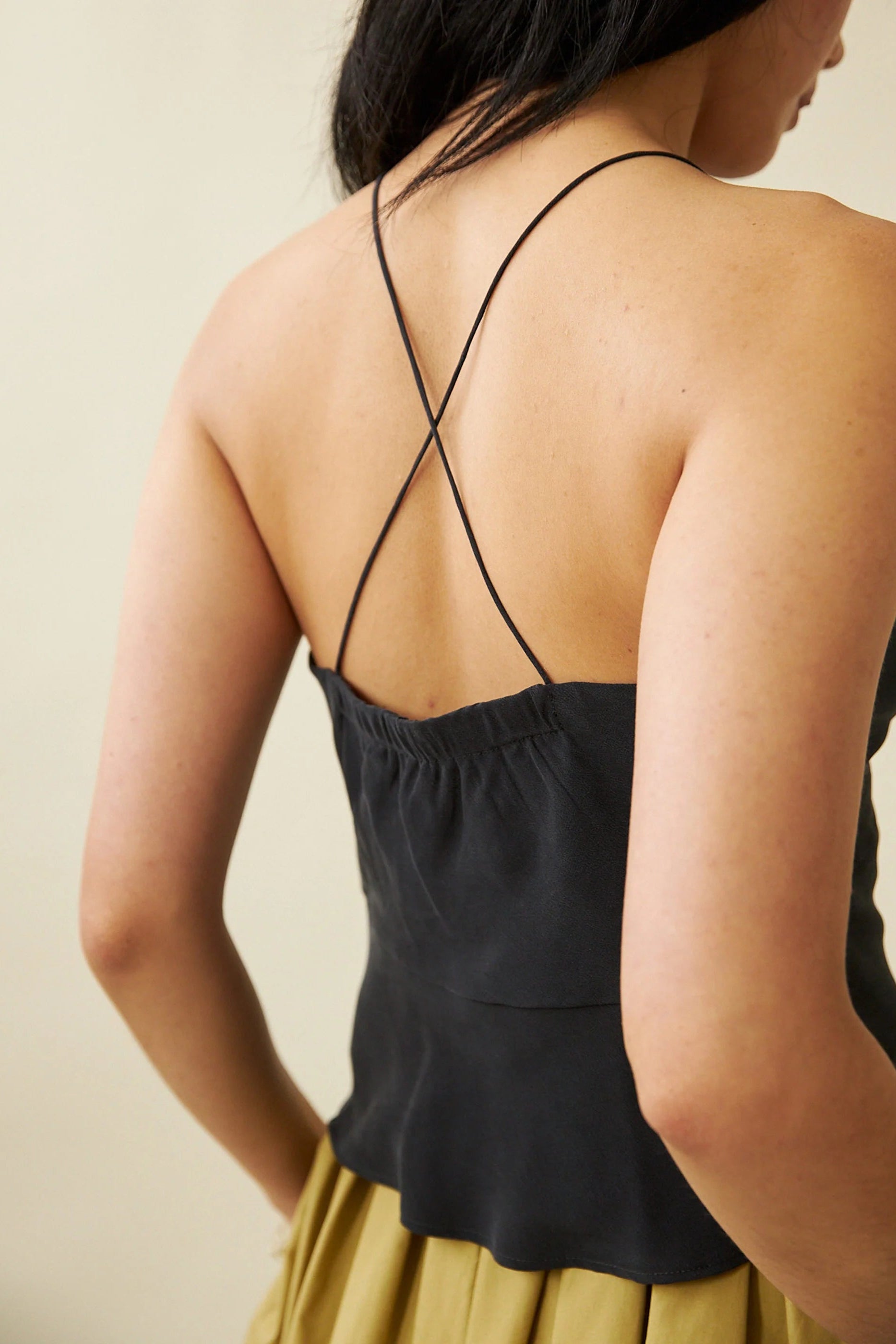 Penny Sage - Roberta Singlet - Charcoal