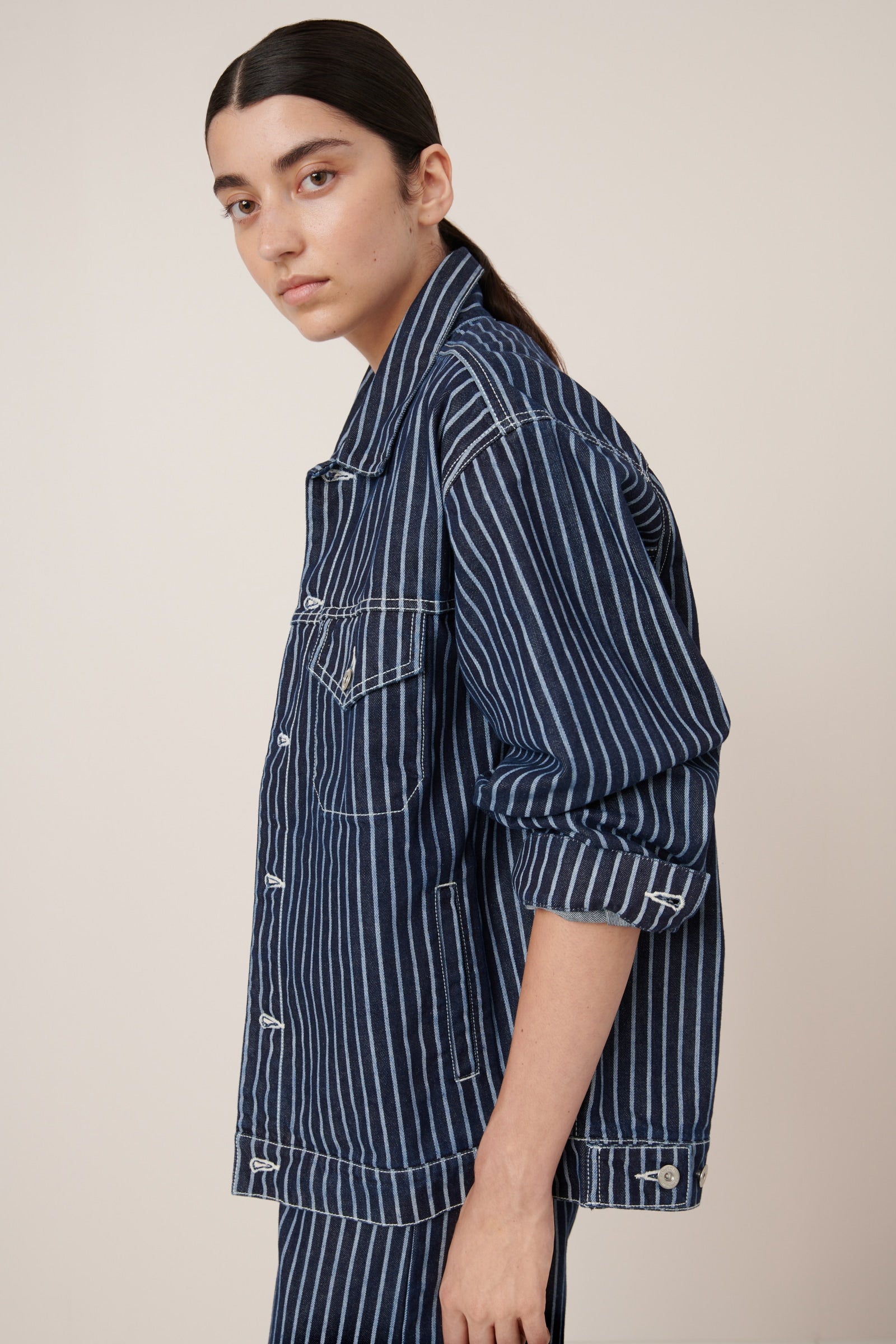 Kowtow - Riley Jacket - Chalk Stripe