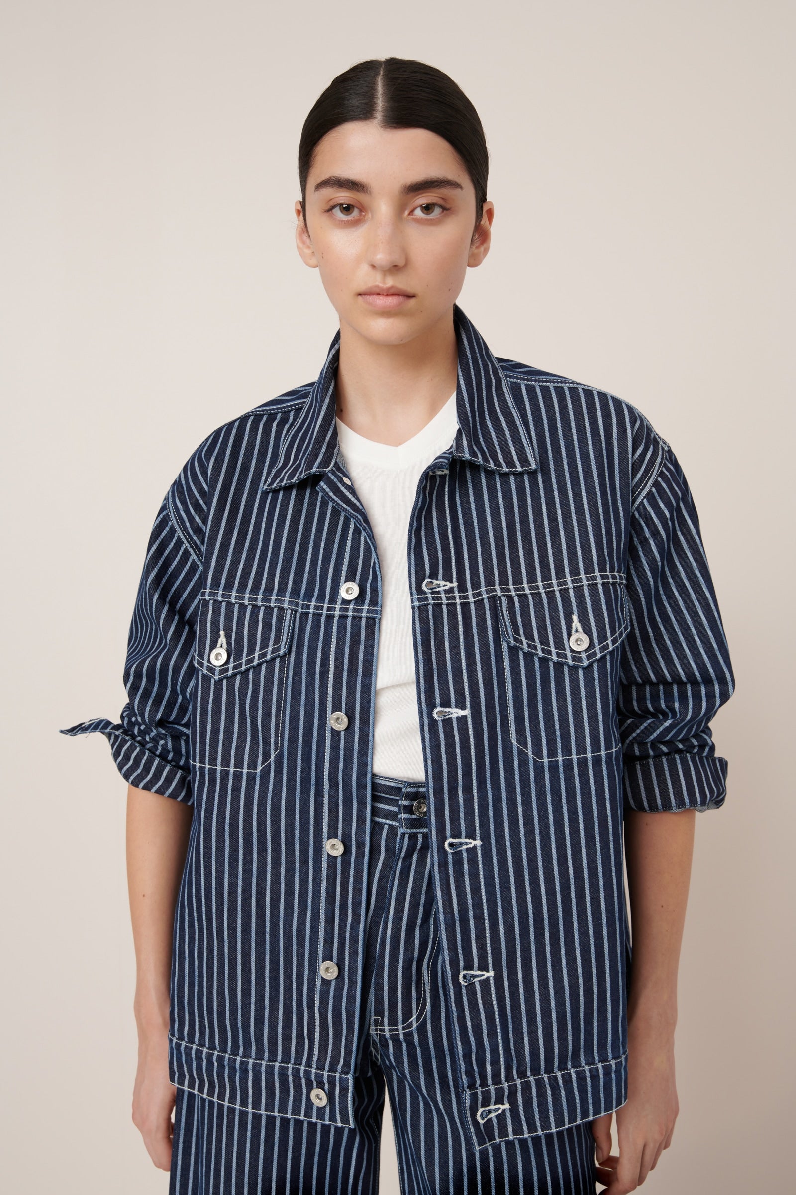 Kowtow - Riley Jacket - Chalk Stripe