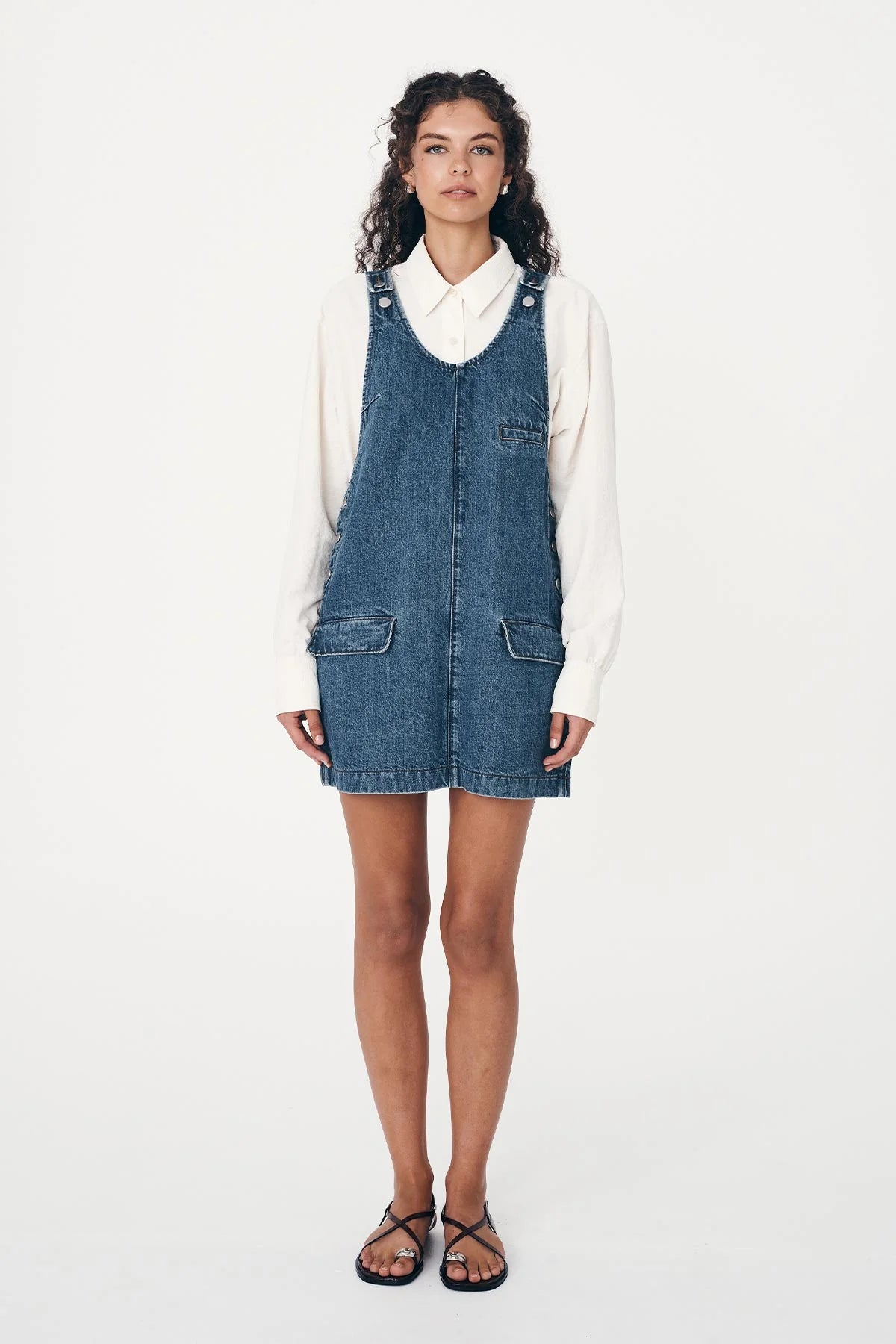 Rowie - Franka Denim Mini Dress - Classic Wash