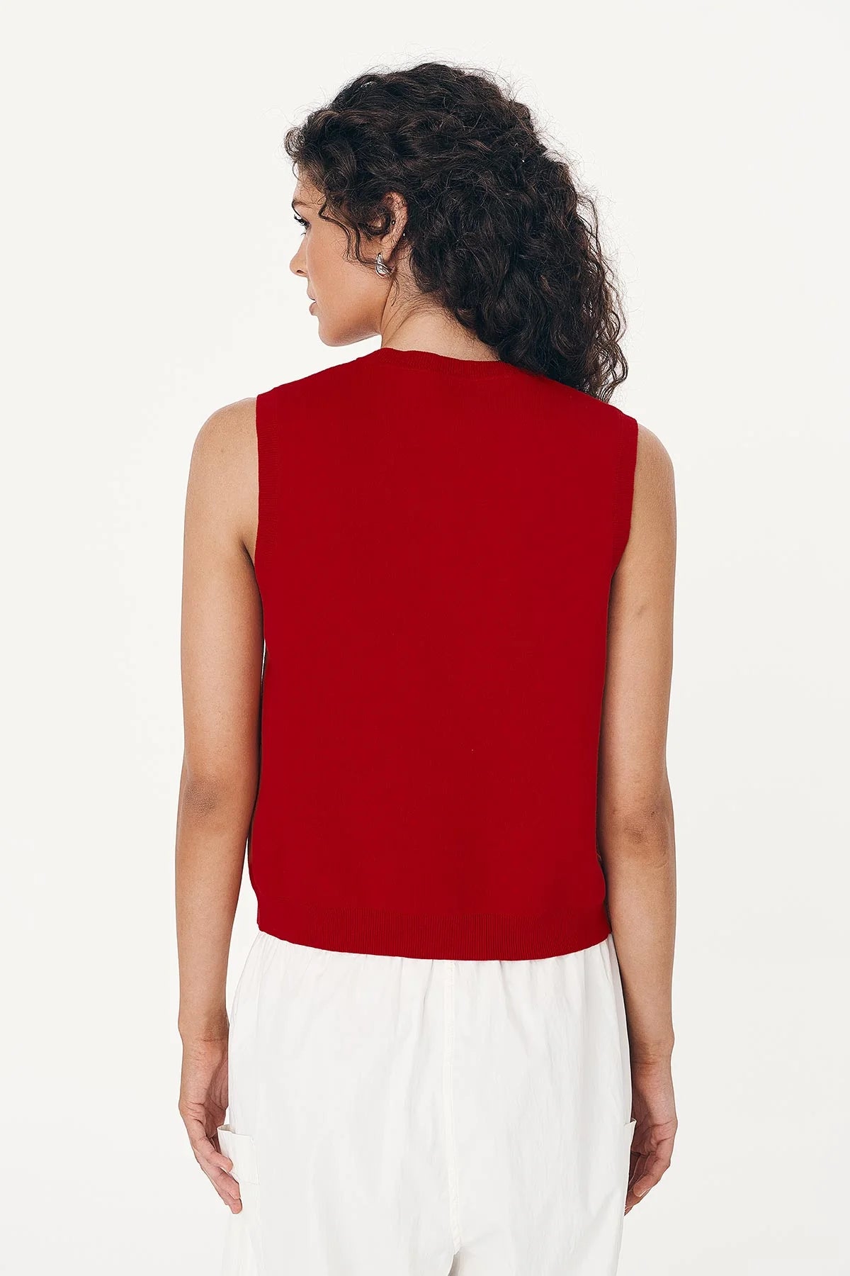 Rowie - Goldie Knit vest - Candy Red