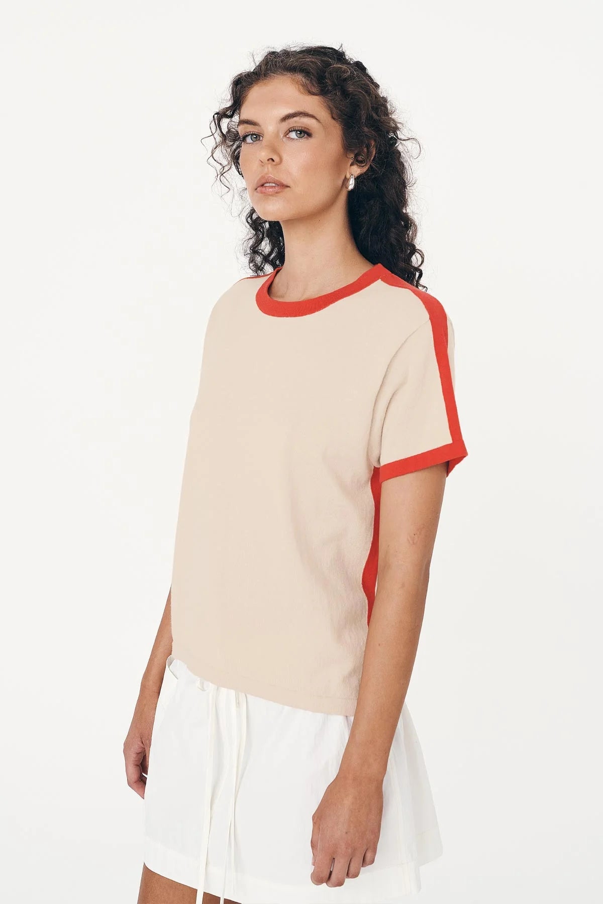 Rowie - Rania Contrast Tee - Spiced Latte