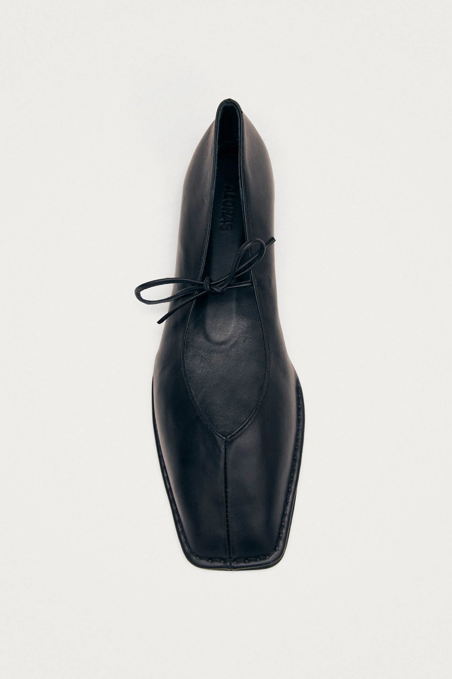Alohas - Sway Black Leather Ballet Flats