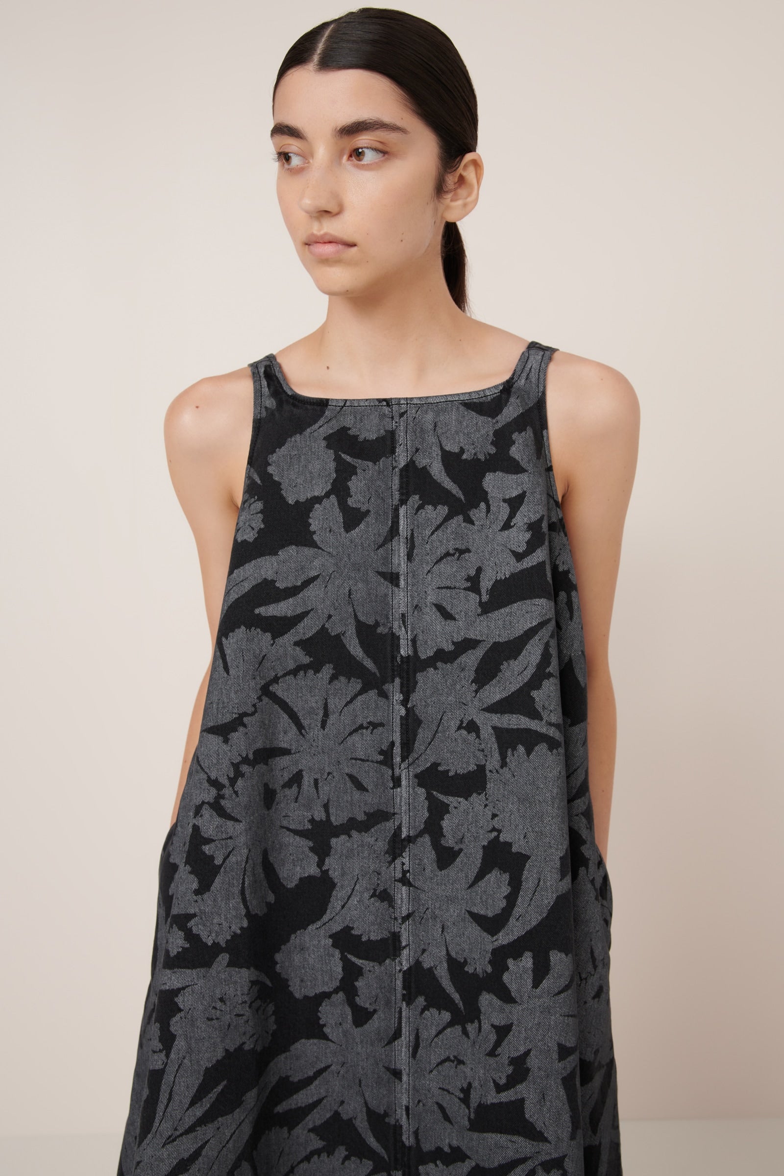 Kowtow - Swing Dress - Etched Denim
