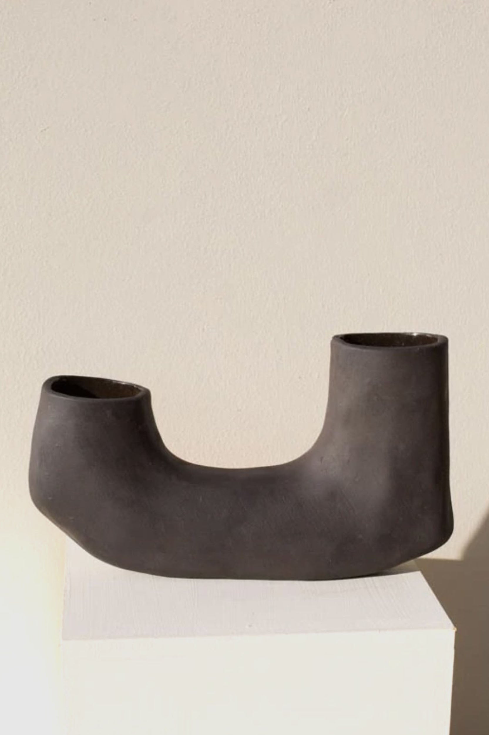 Slab Ceramics - Tubular Vessel - Black