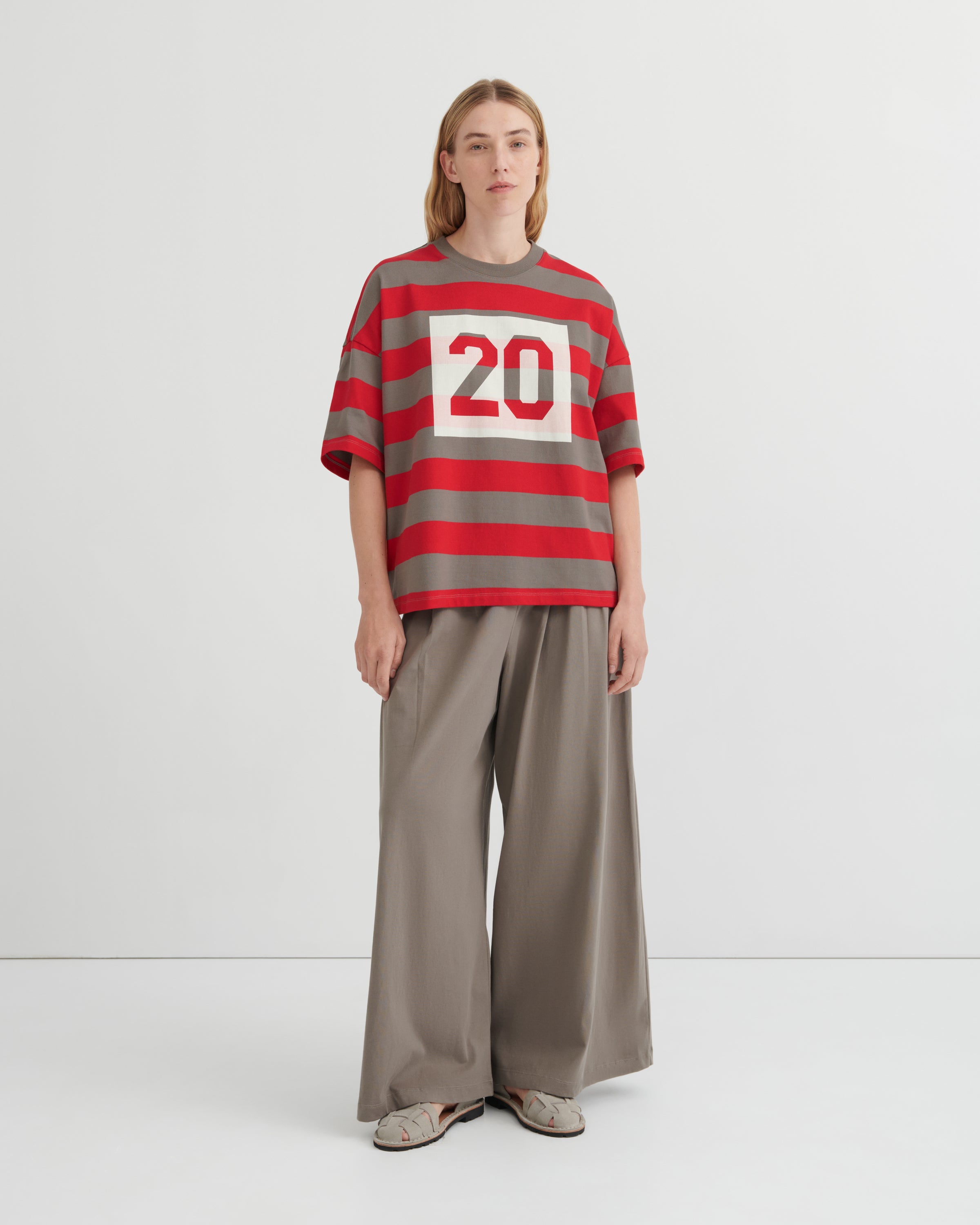 Kowtow - Twenty Tee - Poppy Stripe