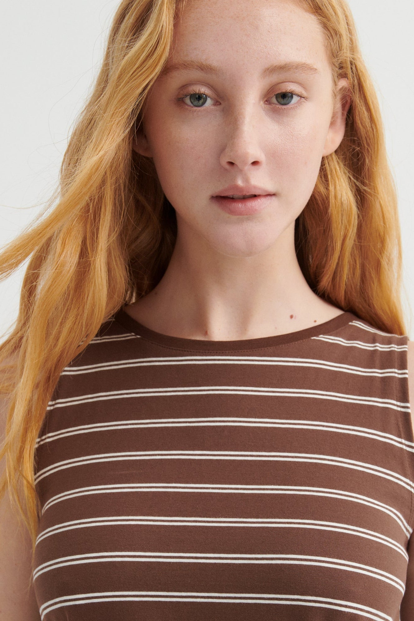 Kowtow - Tank Swing Dress - Brown Stripe