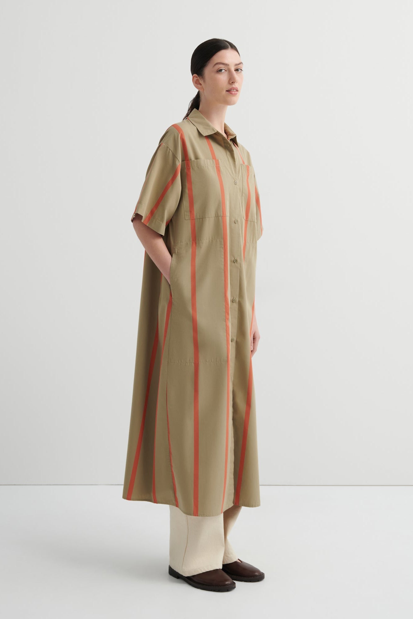 Kowtow - Balance Dress - Nasturtium Stripe