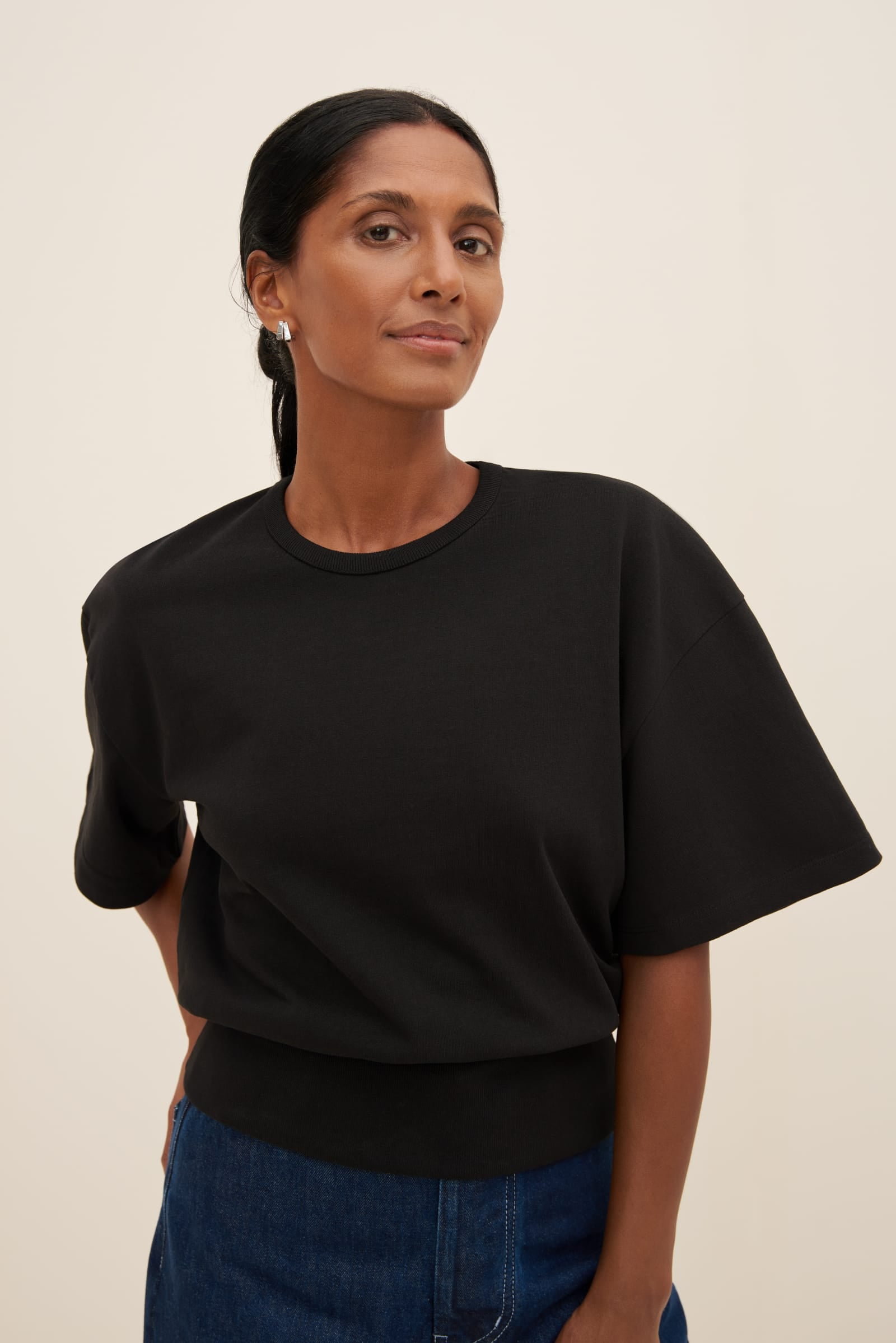 Kowtow - Boxy Rib Tee - Black