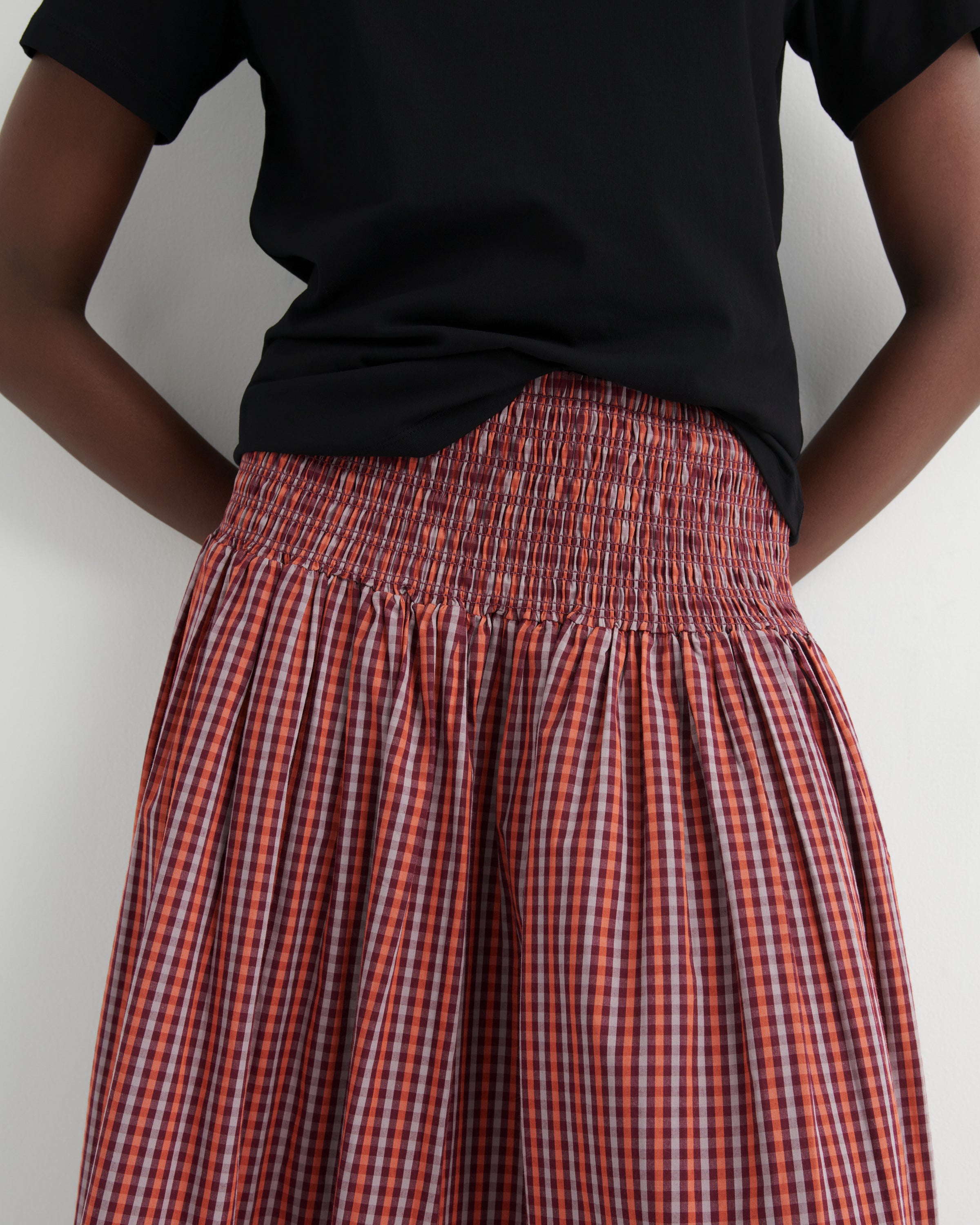 Kowtow - Weaver Skirt - Maroon Check