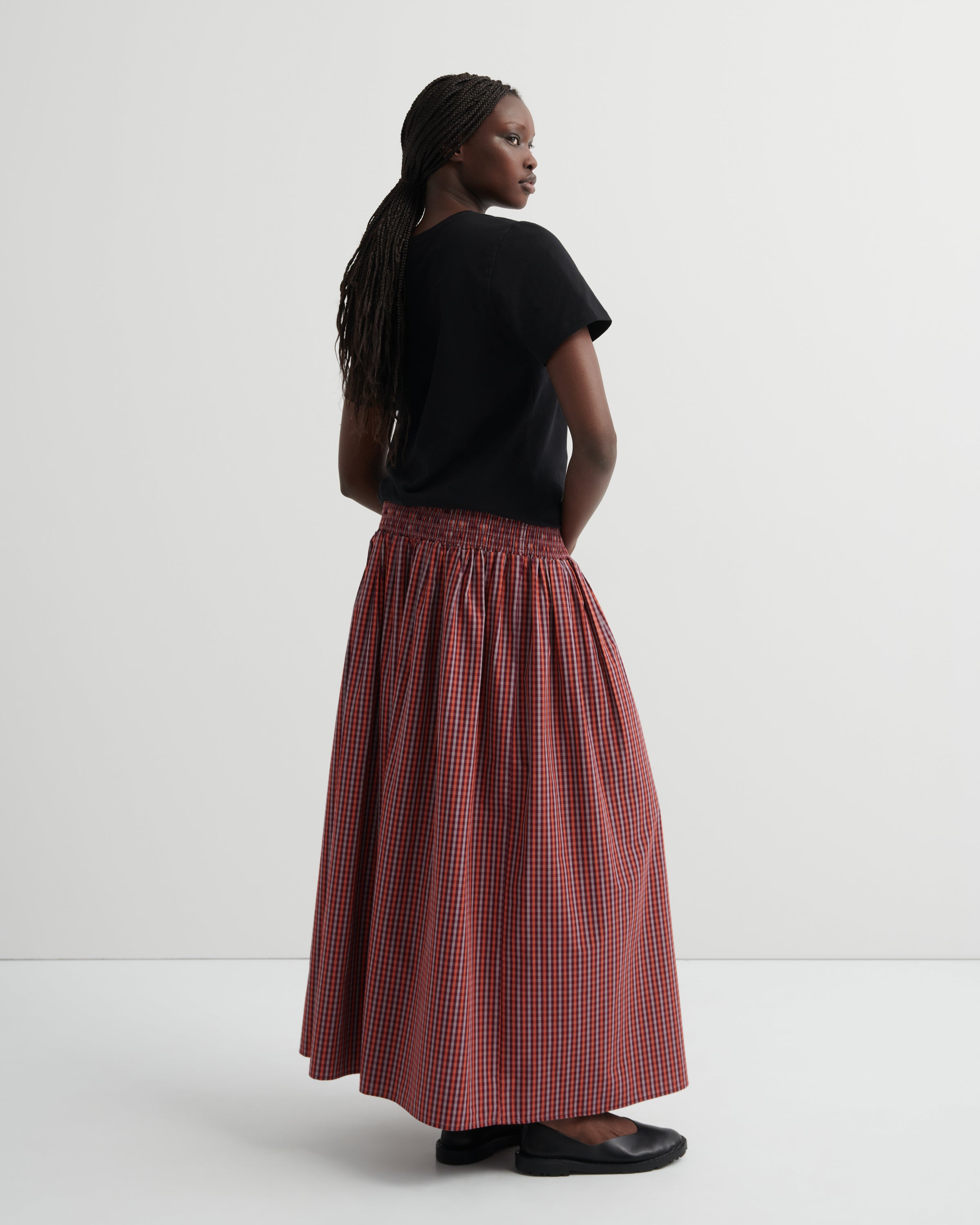 Kowtow - Weaver Skirt - Maroon Check