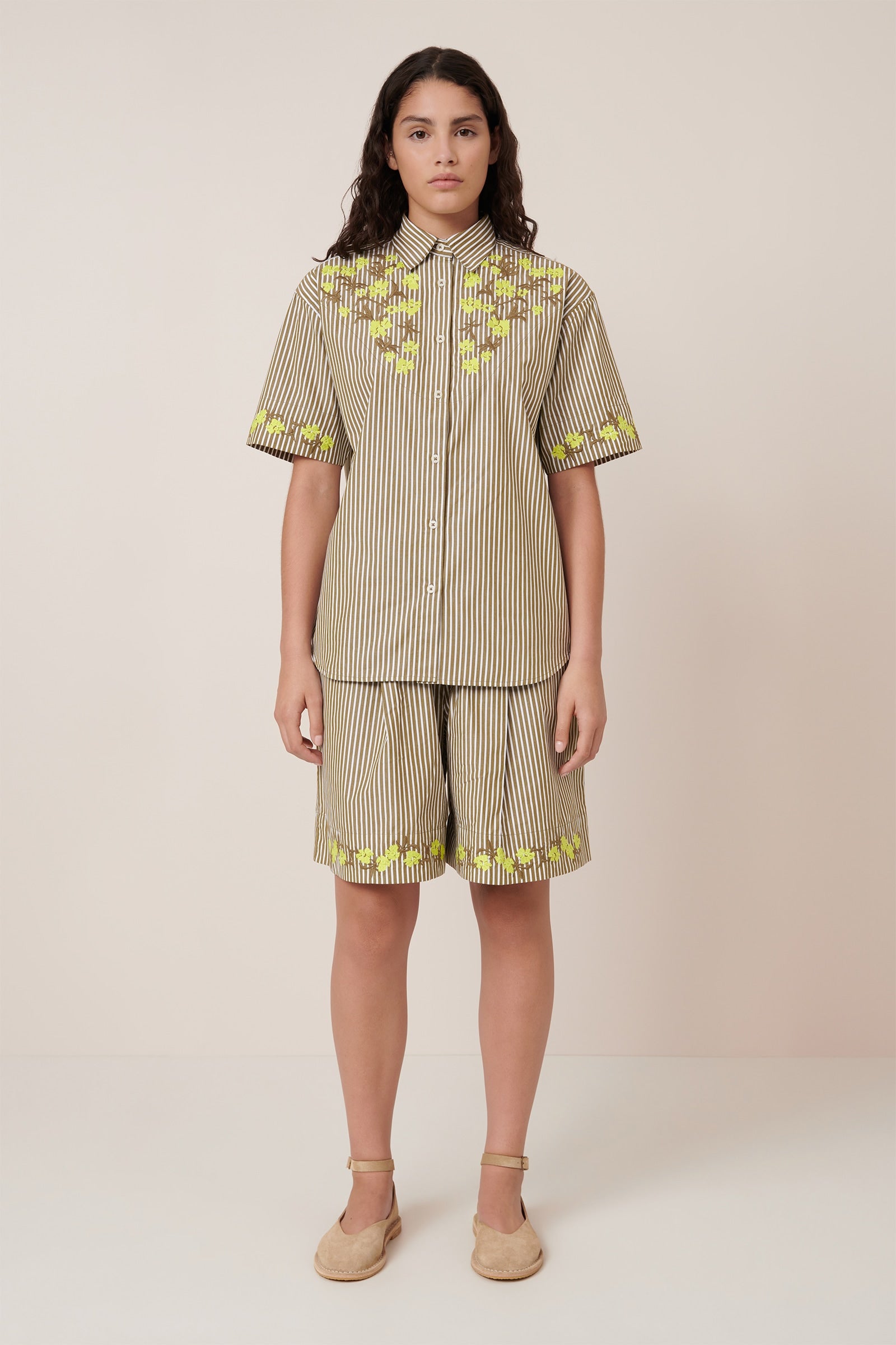 Kowtow - Wildflower Shorts - Treetop Stripe