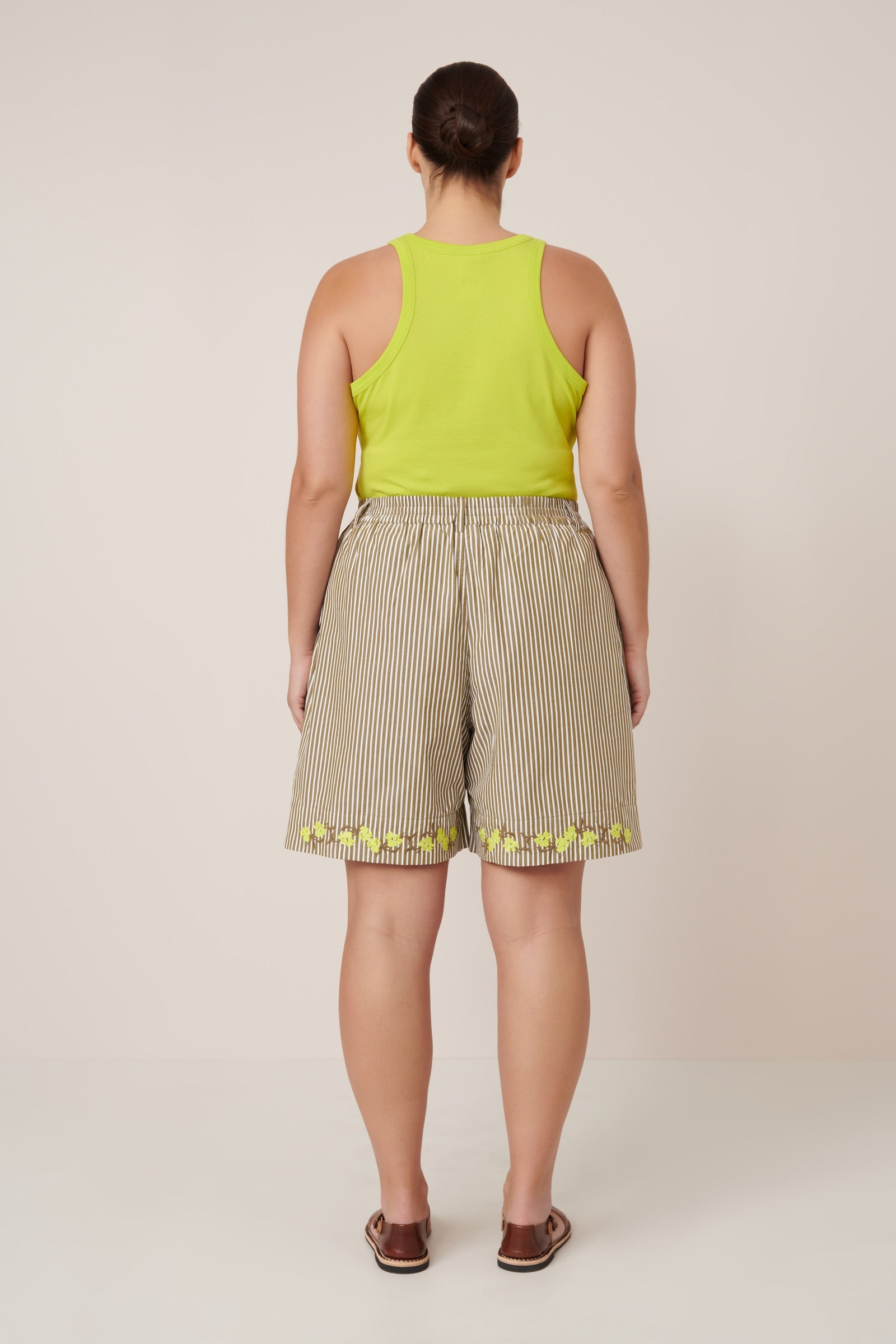 Kowtow - Wildflower Shorts - Treetop Stripe