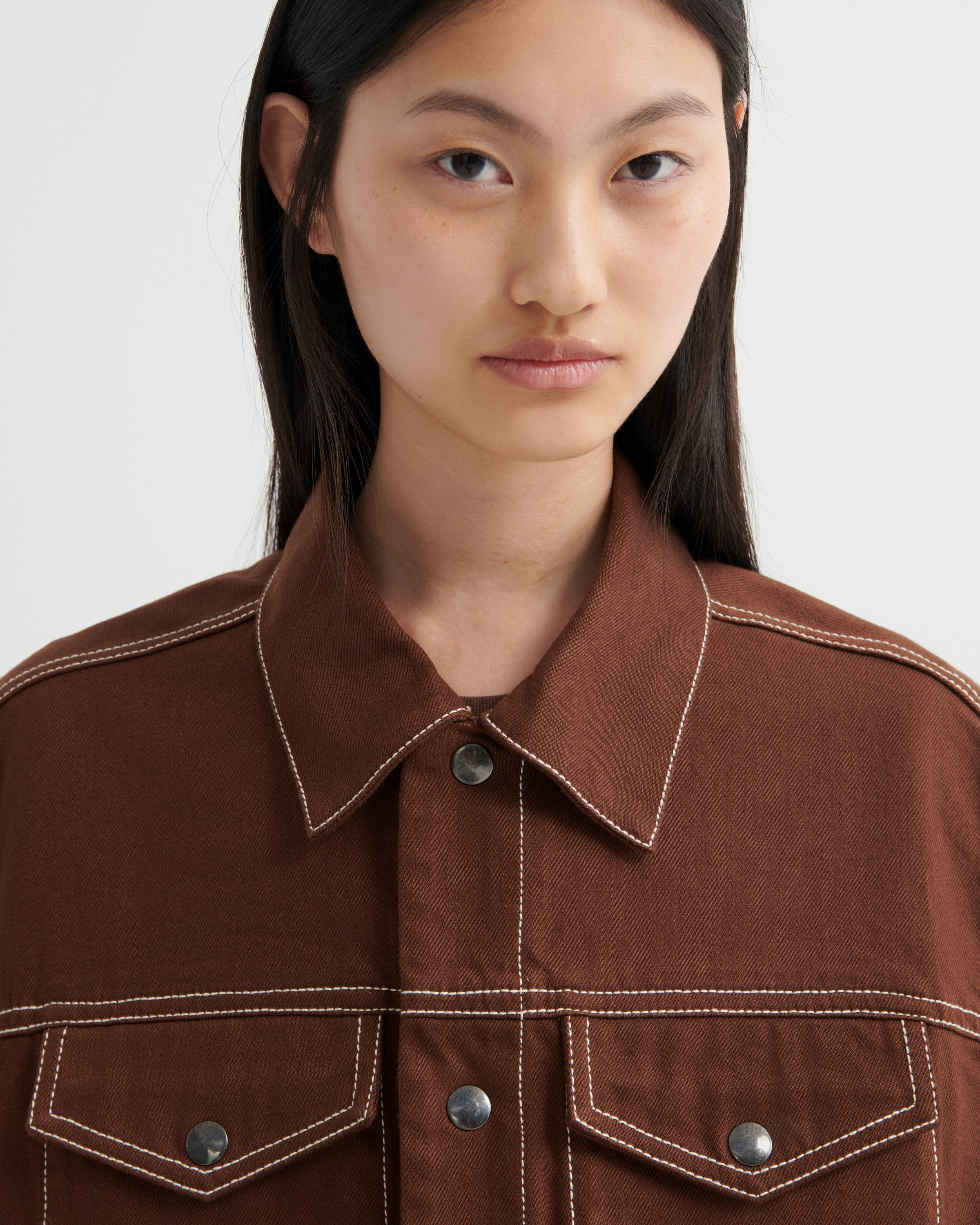 Kowtow - Worker Vest - Brown Denim