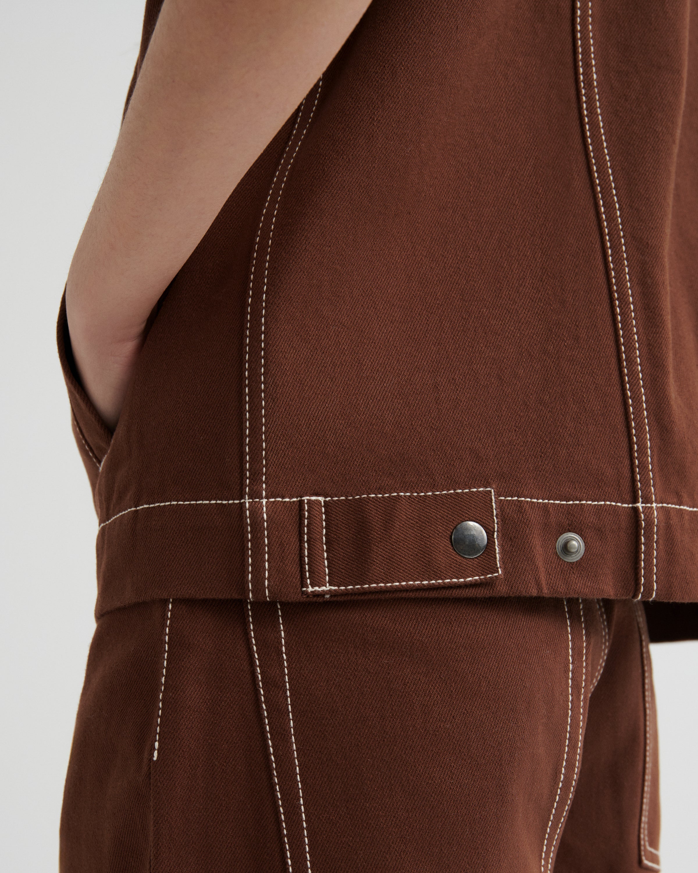 Kowtow - Worker Vest - Brown Denim