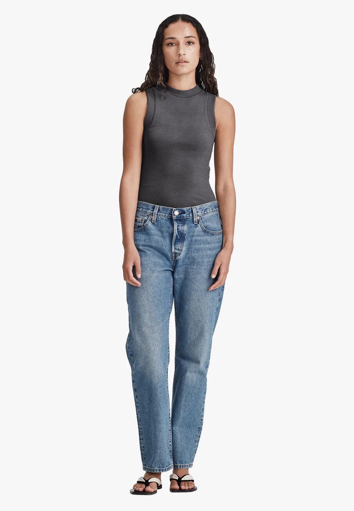 Commoners - High Neck Tank - Vintage Grey