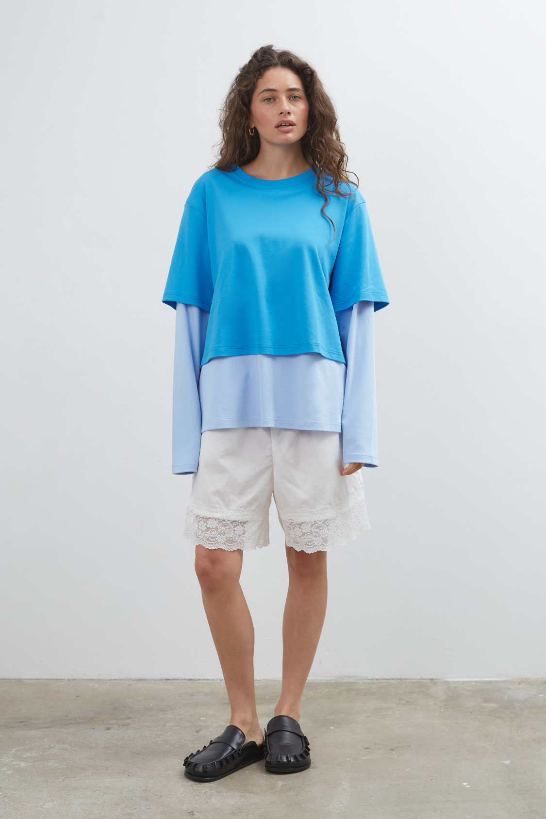 Commonplace - Blue Crush LS Tee - Bright Blue