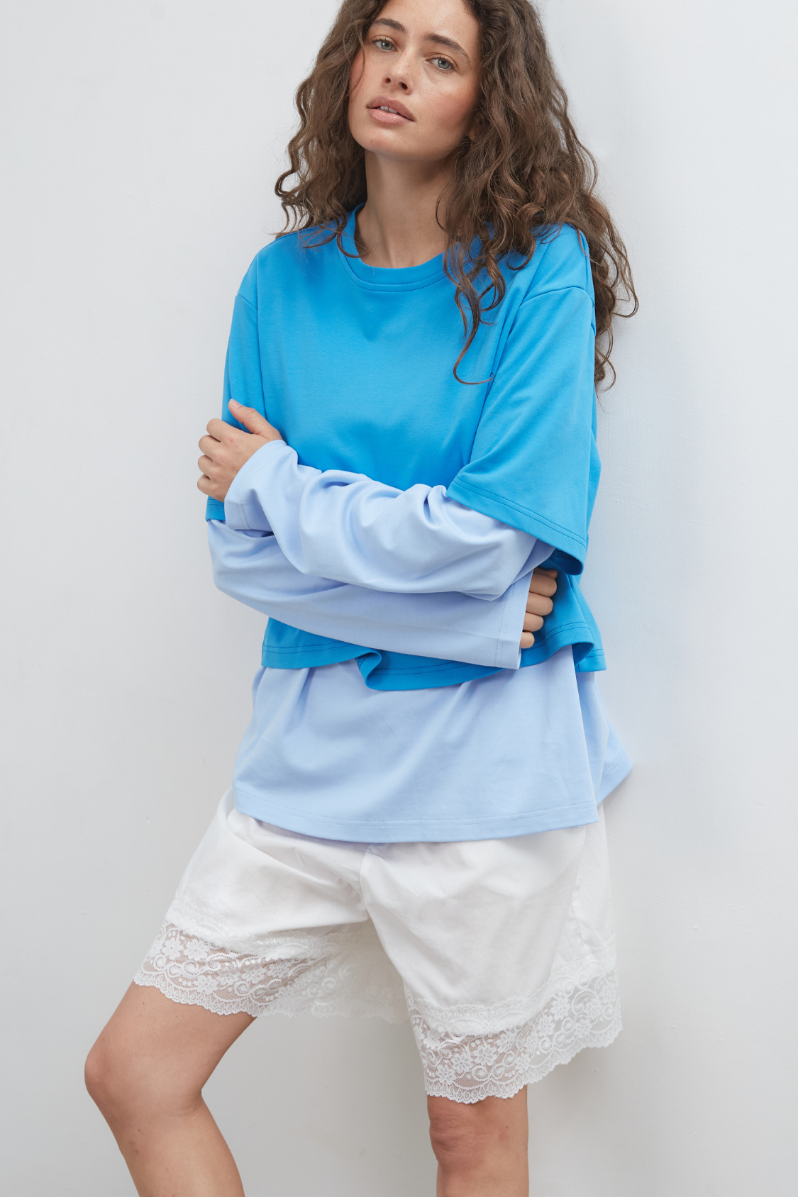 Commonplace - Blue Crush LS Tee - Bright Blue