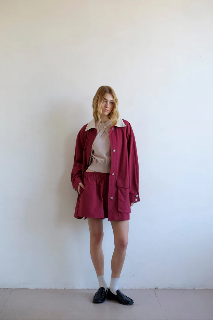 Commonplace Essentials - Down the Line Jacket - Maroon