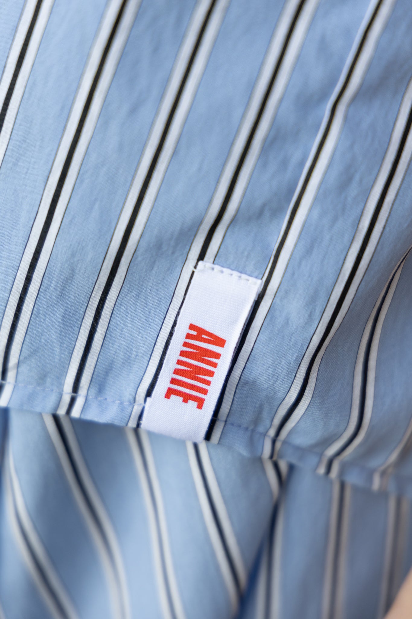 Annie - Jasper Shirt - Pale Blue Stripe