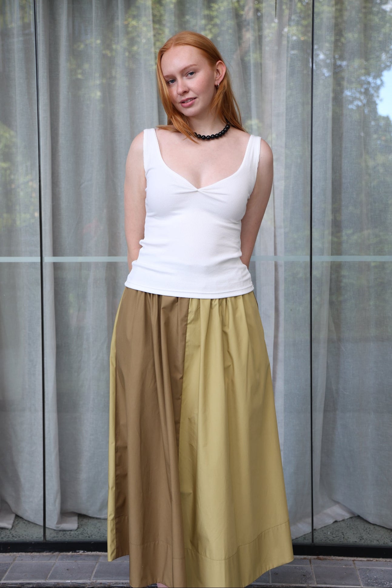 Annie - Rue Skirt - Moss/Citrus