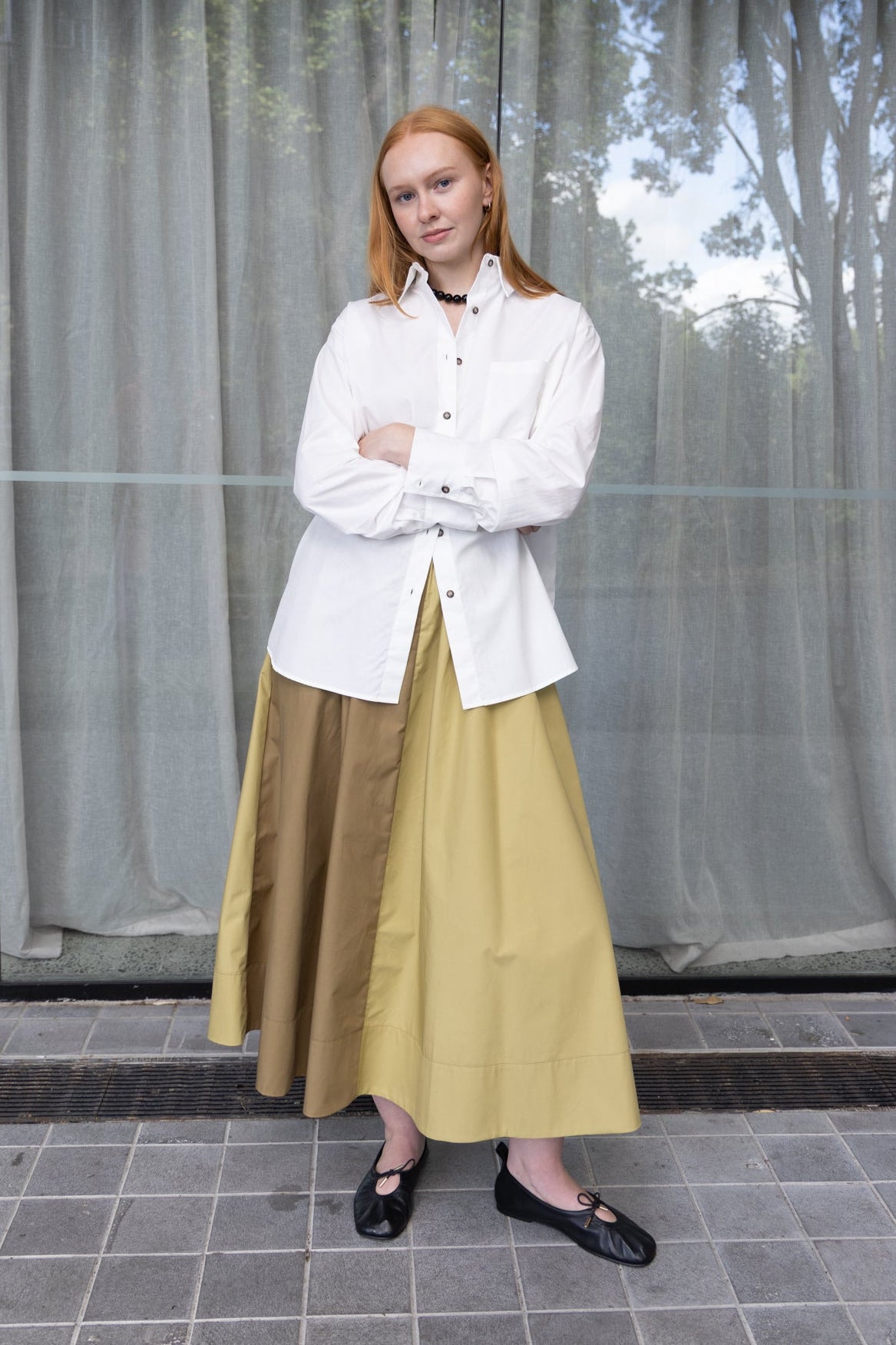 Annie - Rue Skirt - Moss/Citrus