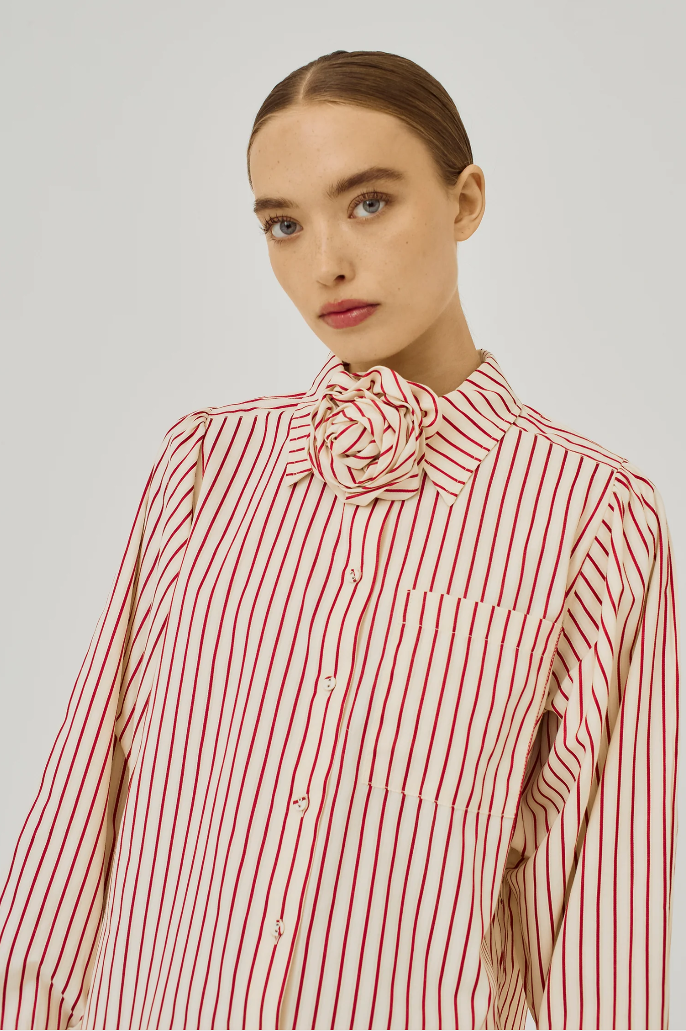 Norr - Linna Shirt - Red Stripe