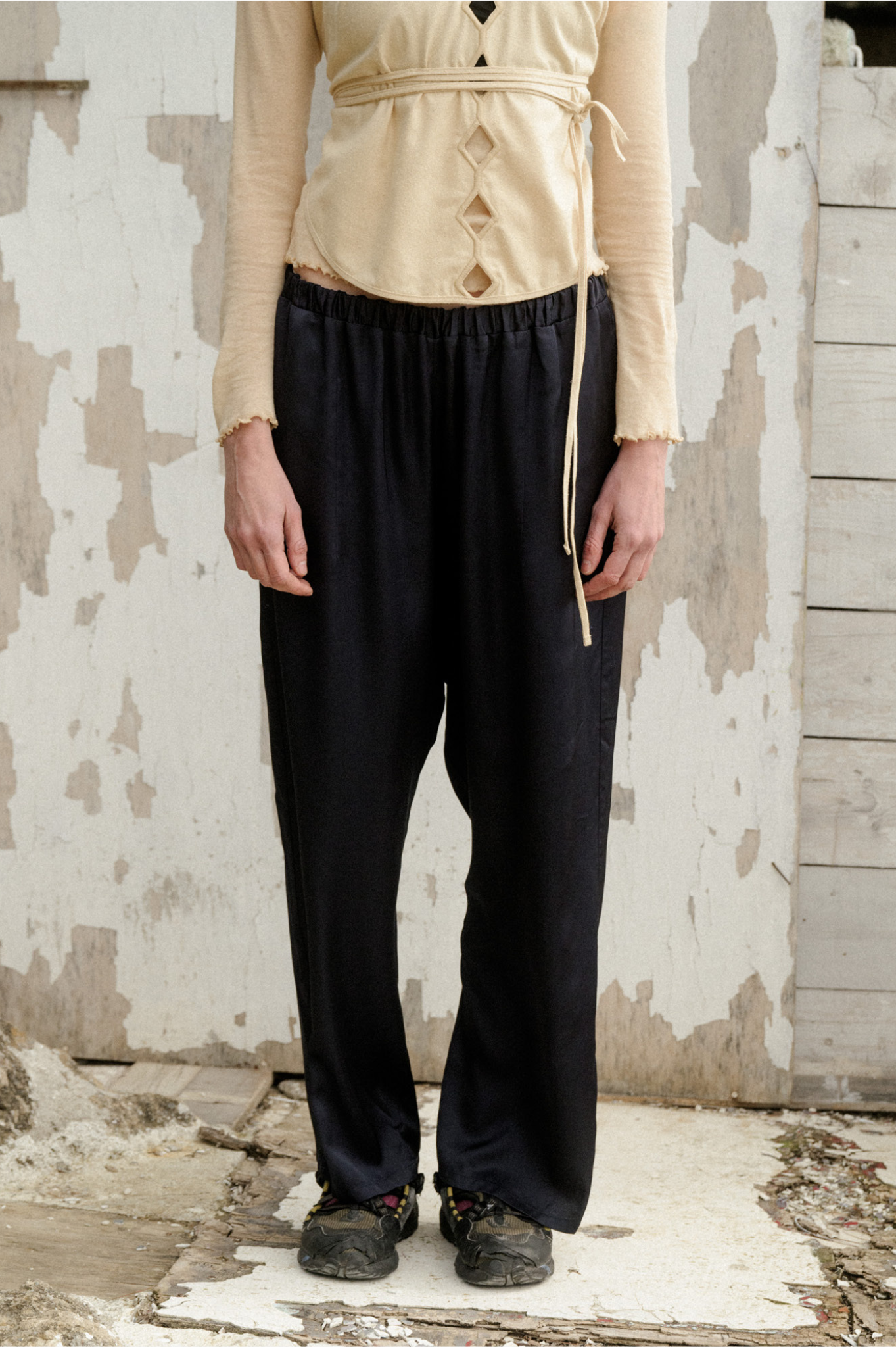 Baserange - Cravat Pants - Blue Black