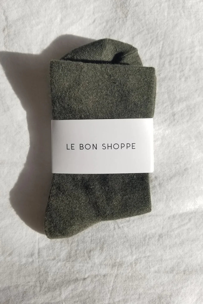 Le Bon Shoppe - Sneaker Socks - Olive