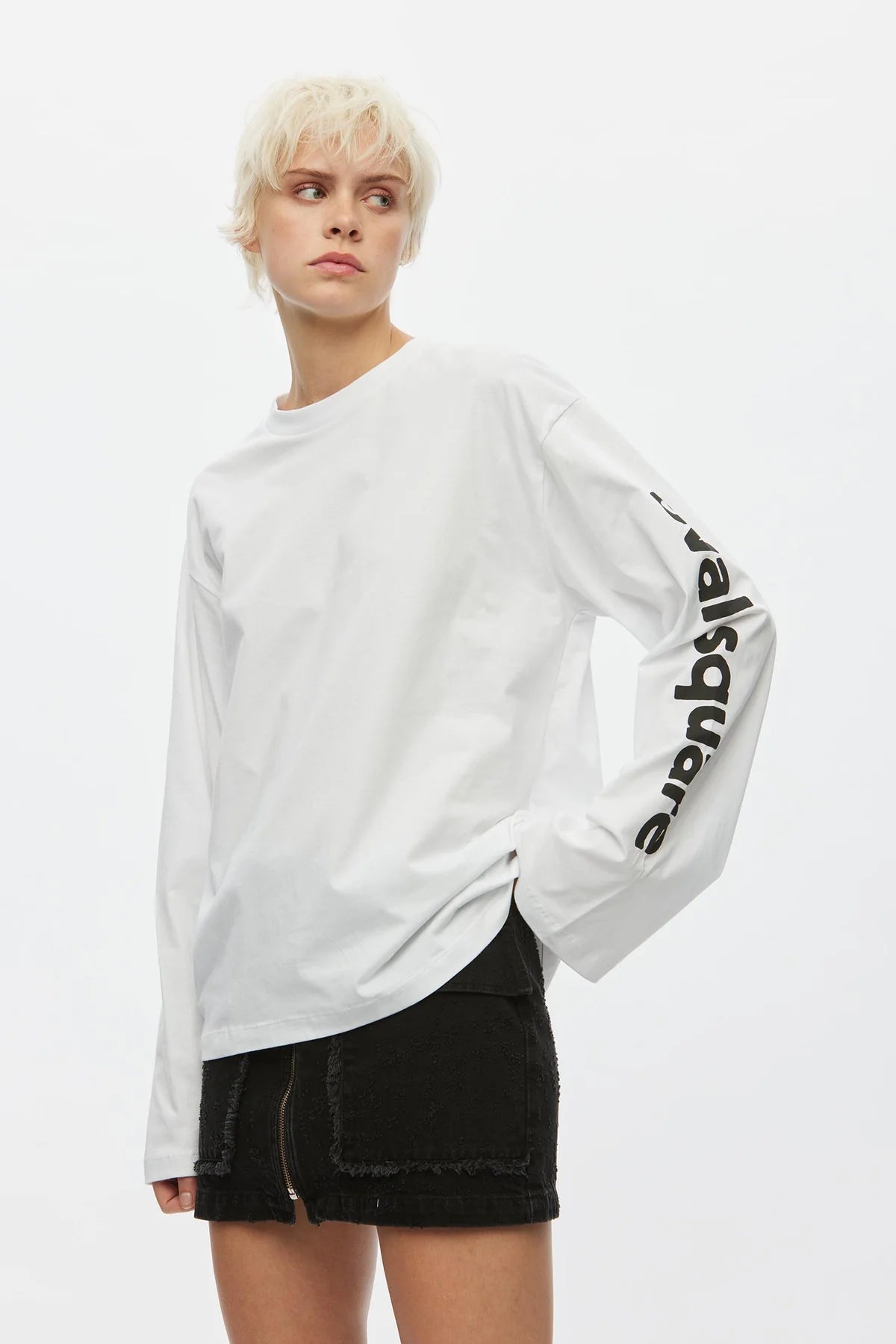 Oval Square - Select Ls Tee - White