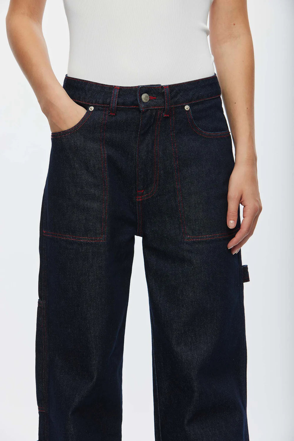 Oval Square - Player Jeans - 0103 Raw Red Stitch