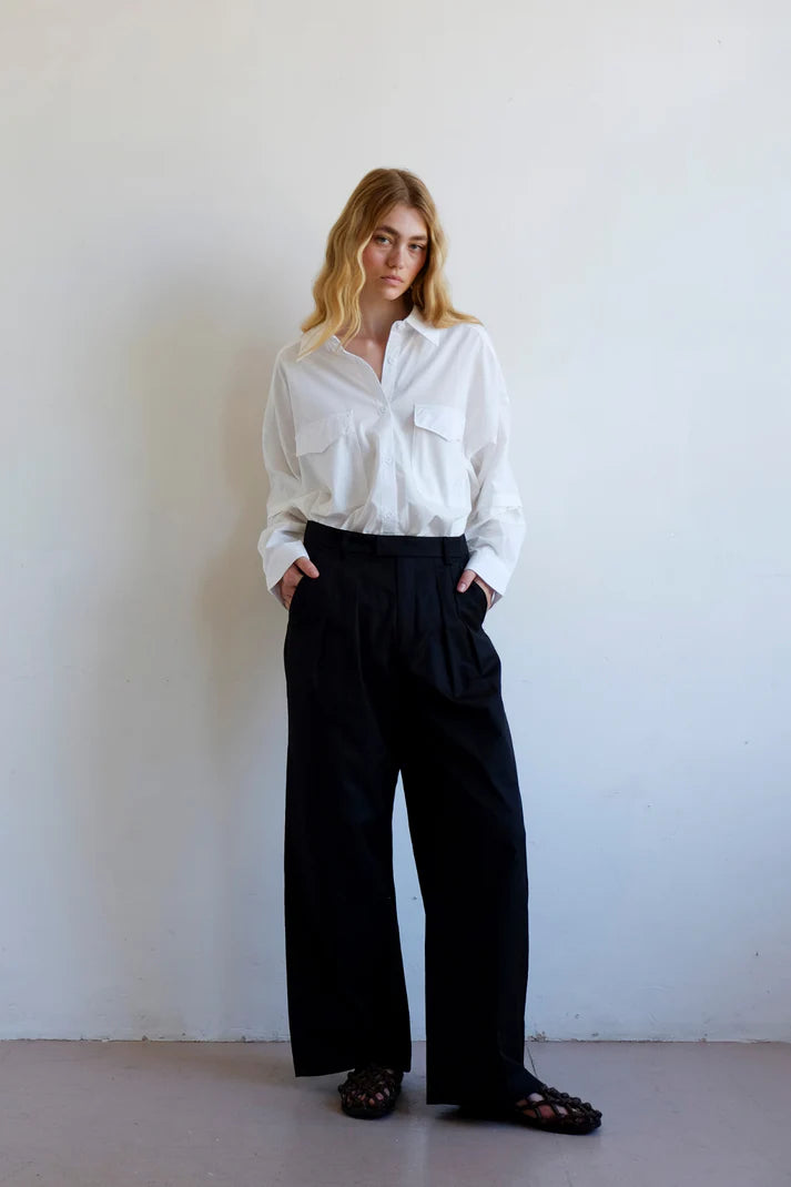 Commonplace Essentials - Pleated Front Trouser - Black