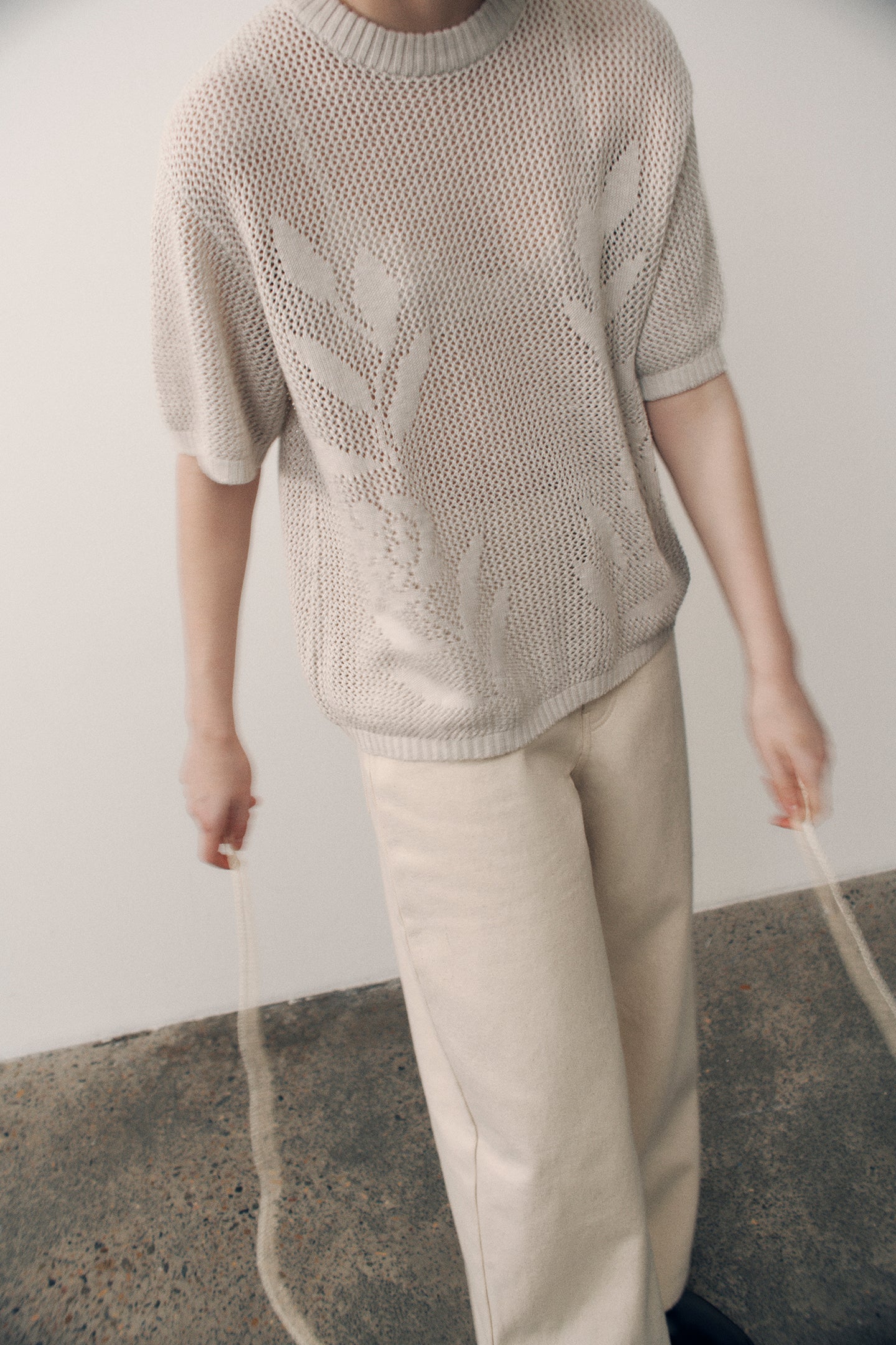 Kowtow - Rosa Tee - Oat Melange