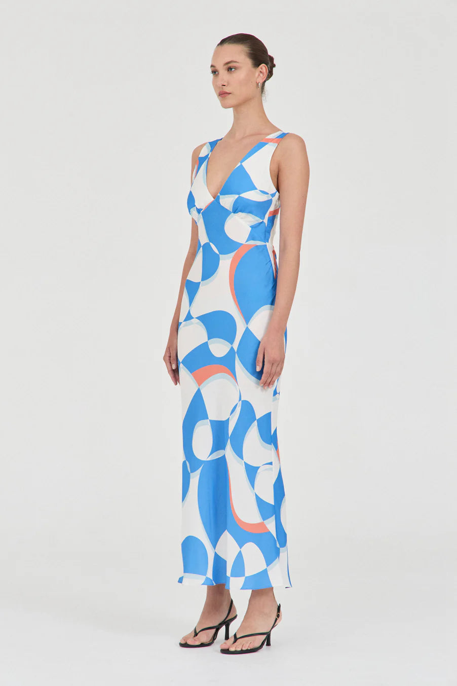 Friend Of Audrey - Evelyn Cupro Panel Dress - Wave