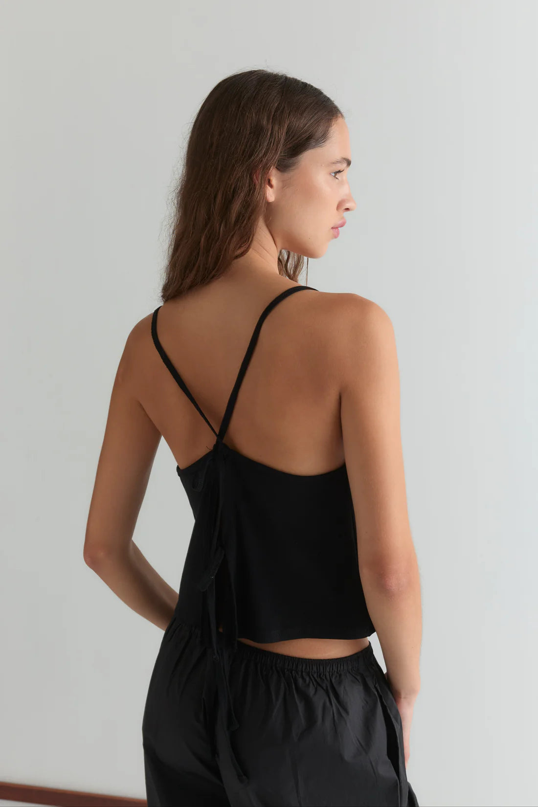 Deiji Studios - Drape Jersey Top - Black