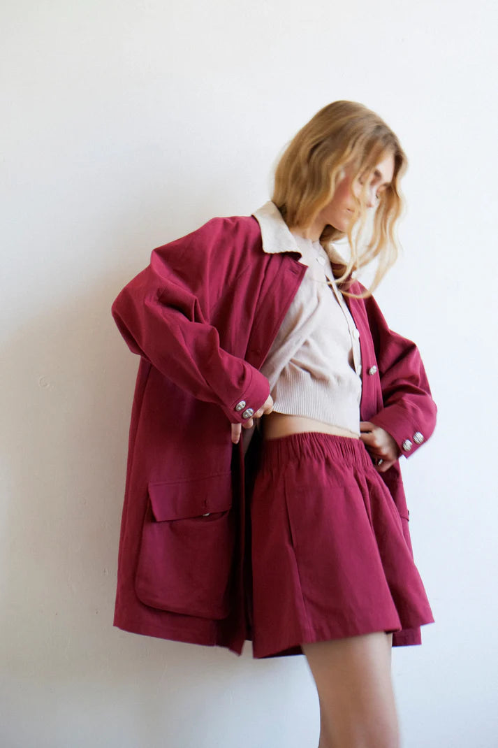 Commonplace Essentials - Down the Line Jacket - Maroon