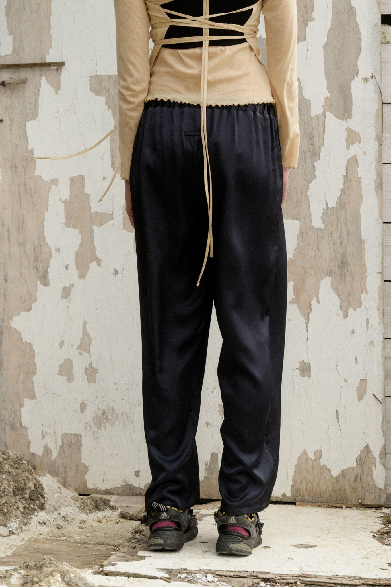 Baserange - Cravat Pants - Blue Black