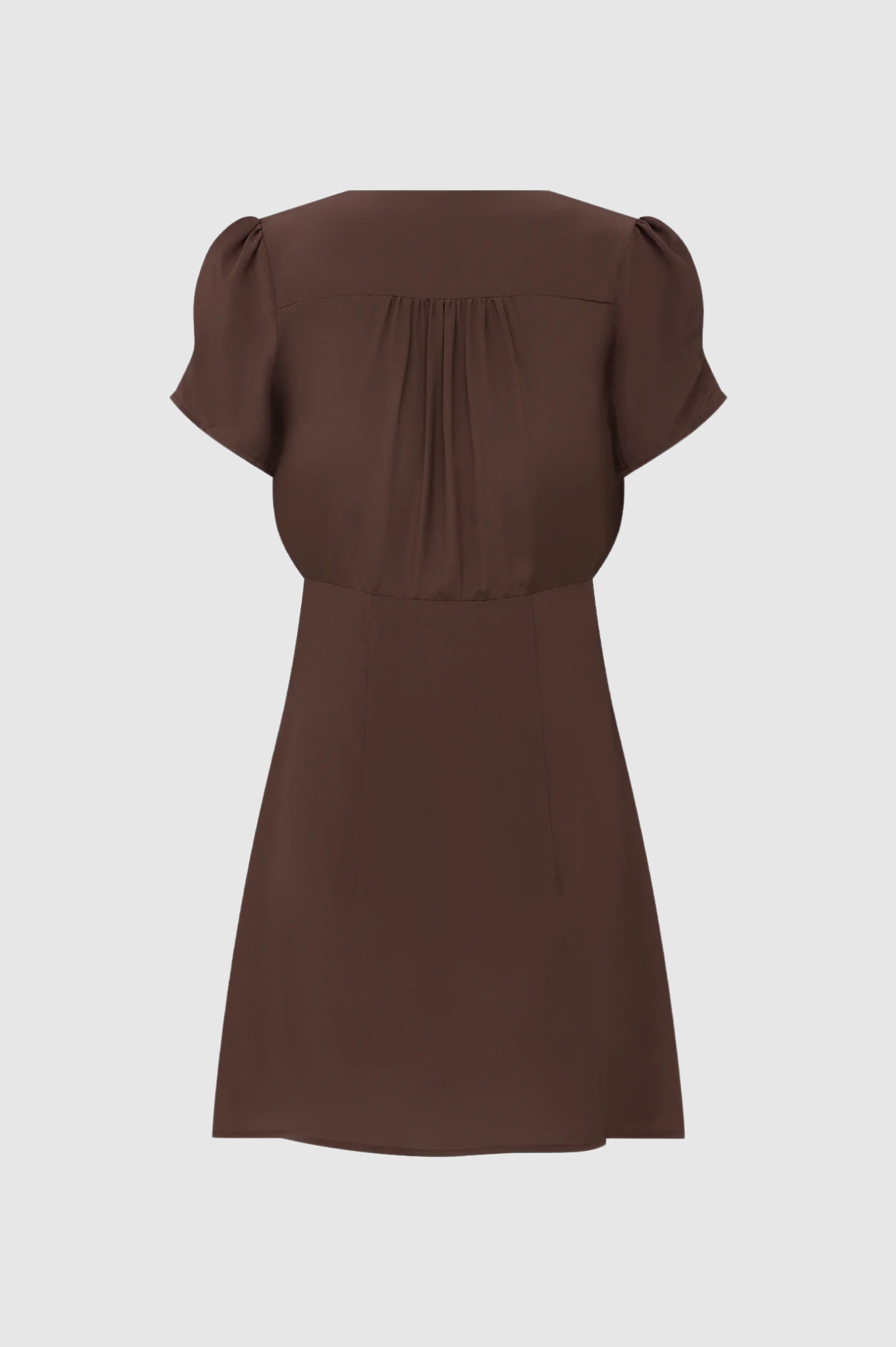 Olga Joan - Cap-Sleeve Mini Dress Ciocco