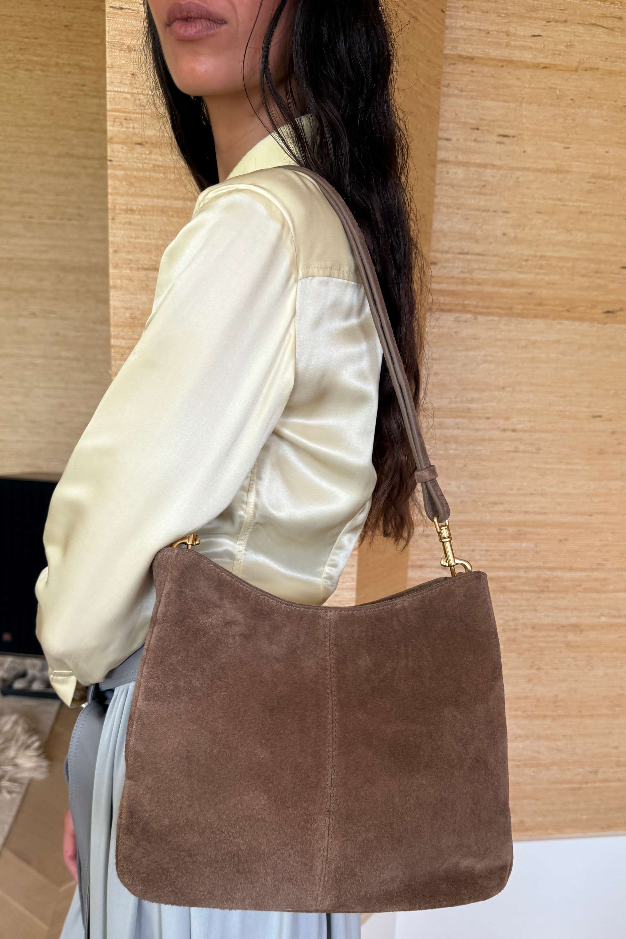 Yu Mei - Joan Bag - Sand Stone Suede