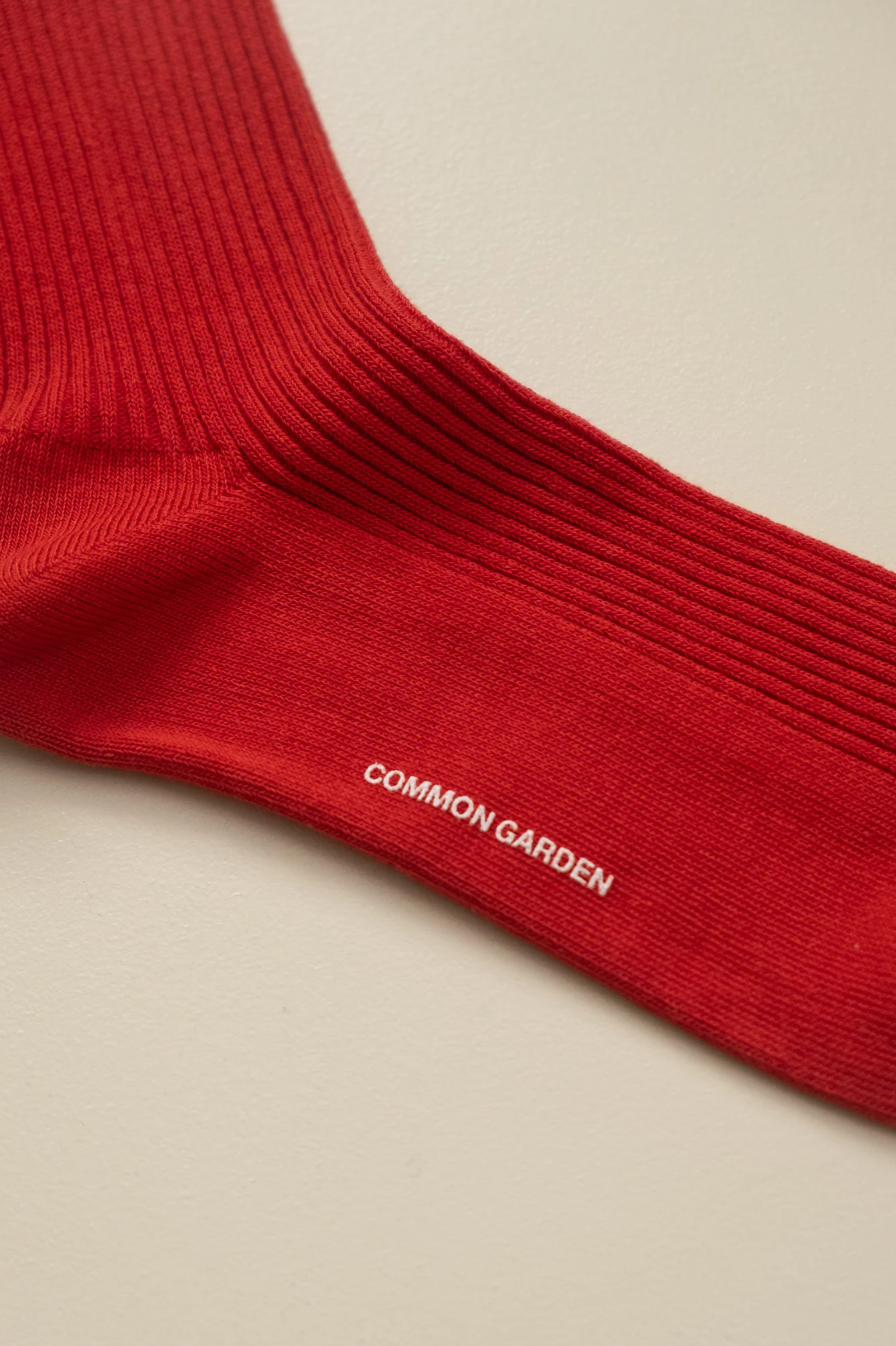 Common Garden - Ribbed Cotton Socks - Rust Cotton