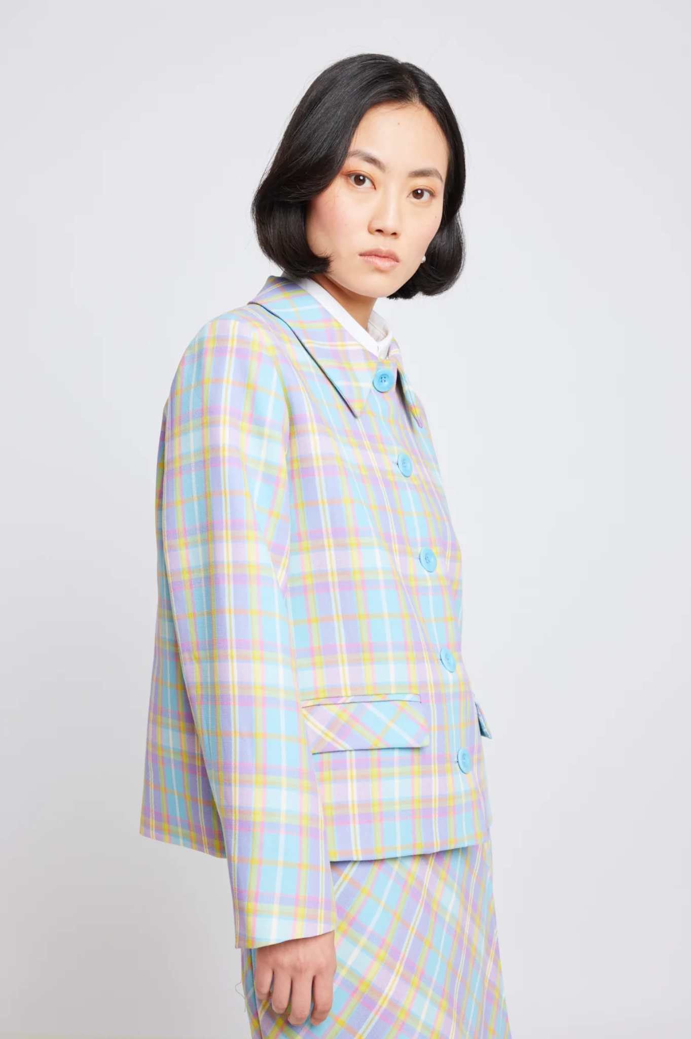 Twenty-Seven Names - Perpetual Motion Jacket - Pastel Check