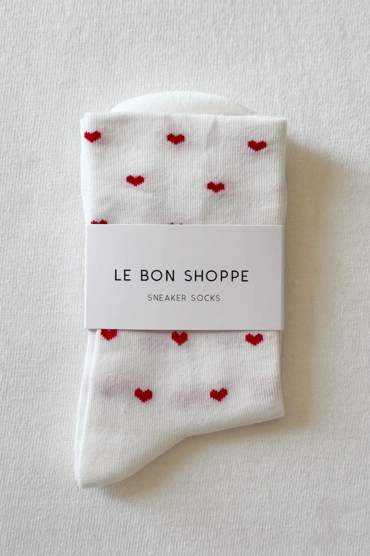 Le Bon Shoppe - Sneaker Socks - White/Red Heart